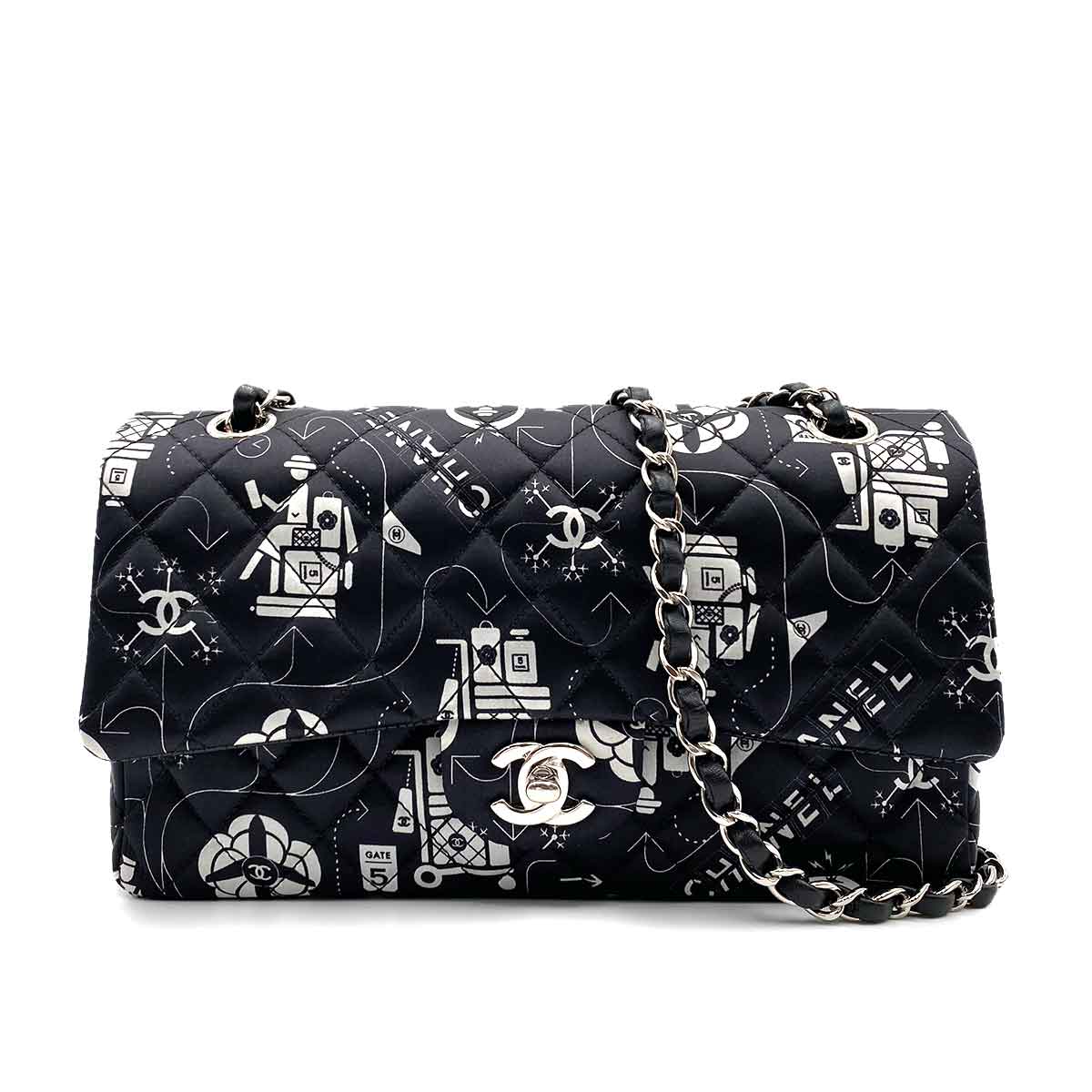 Chanel Chanel Vintage Classic Flap Medium Airline Satin SHW #2 90231908