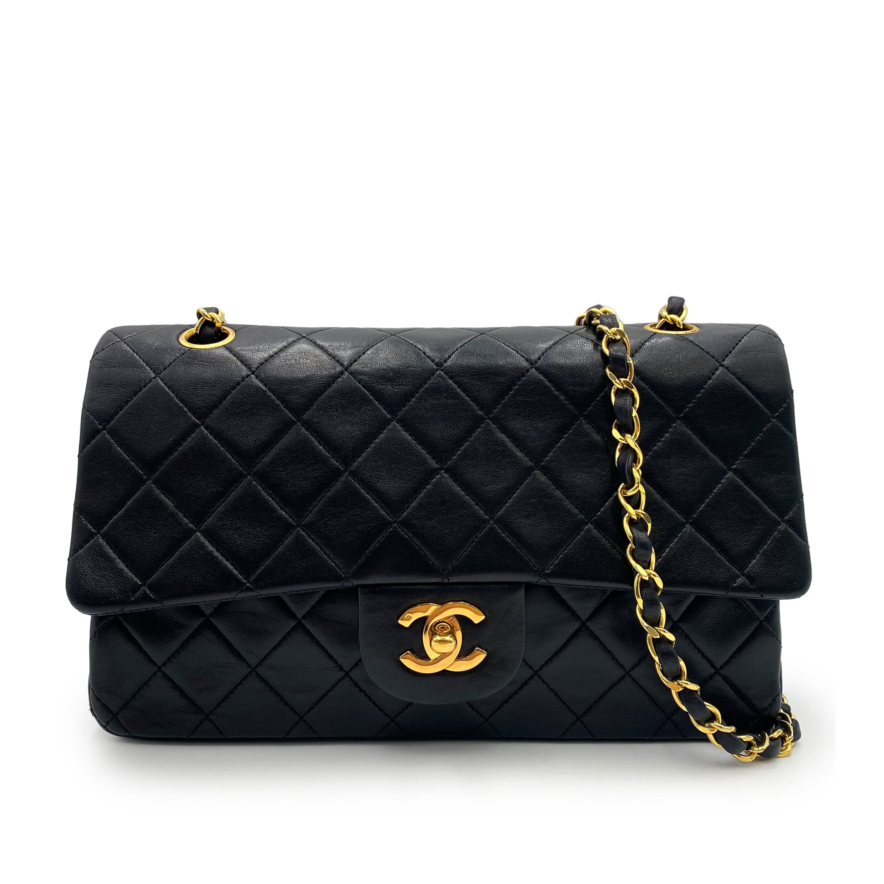 Chanel Chanel Vintage Classic Flap Medium Black Lambskin GHW #1 90235828