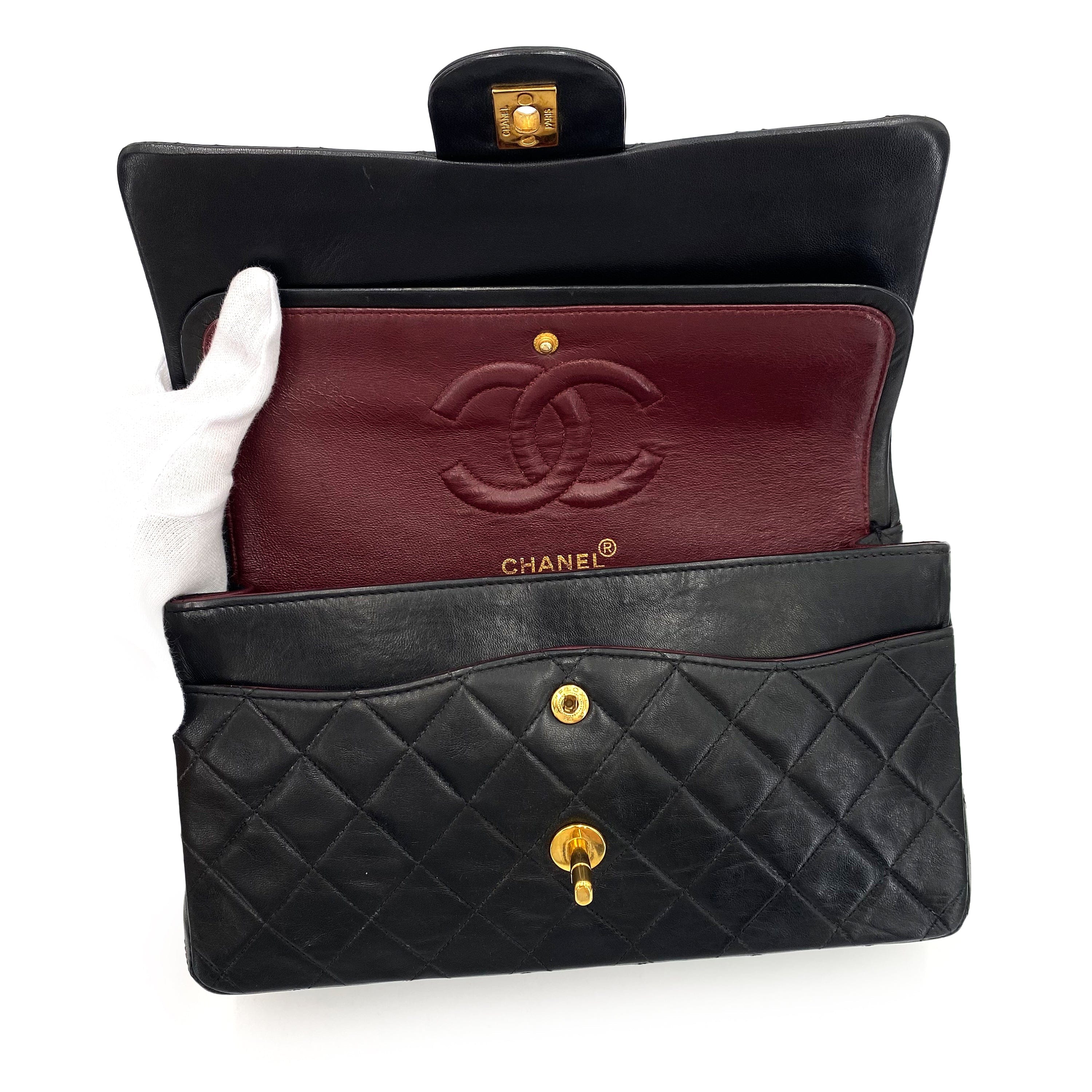 Chanel Chanel Vintage Classic Flap Medium Black Lambskin GHW #4 90240957