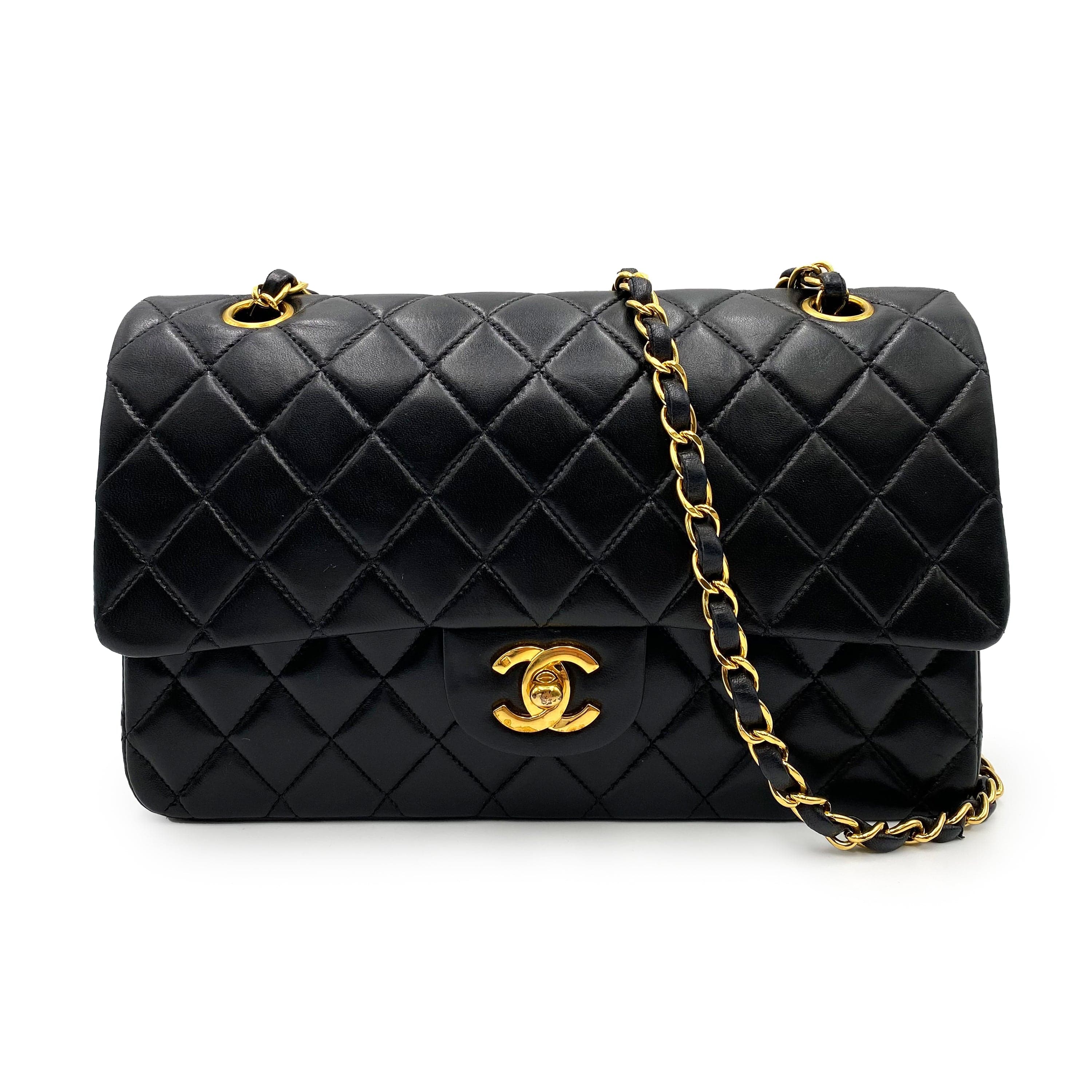 Chanel Chanel Vintage Classic Flap Medium Black Lambskin GHW #6 90226796