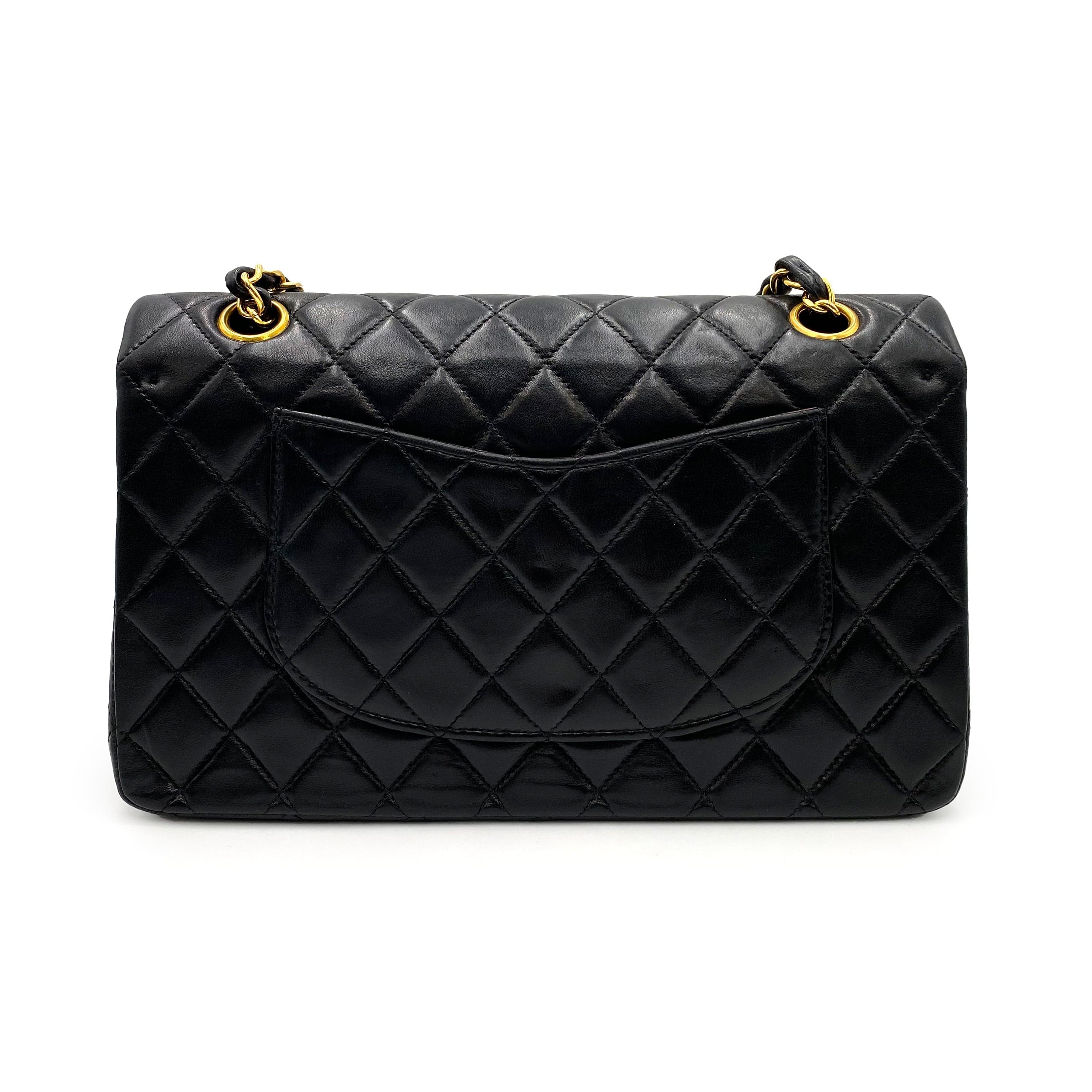 Chanel Chanel Vintage Classic Flap Medium Black Lambskin GHW #6 90226796