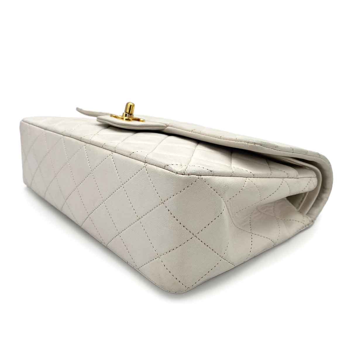 Chanel Chanel Vintage Classic Flap Medium White Lambskin GHW #1 90239100