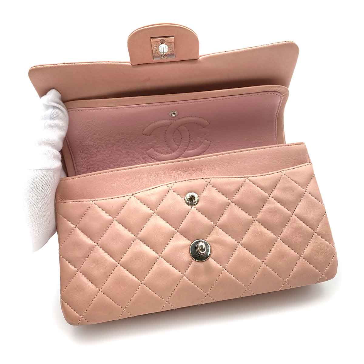 Chanel Chanel Vintage Classic Flap Small Light Pink Lambskin SHW #4 90231641