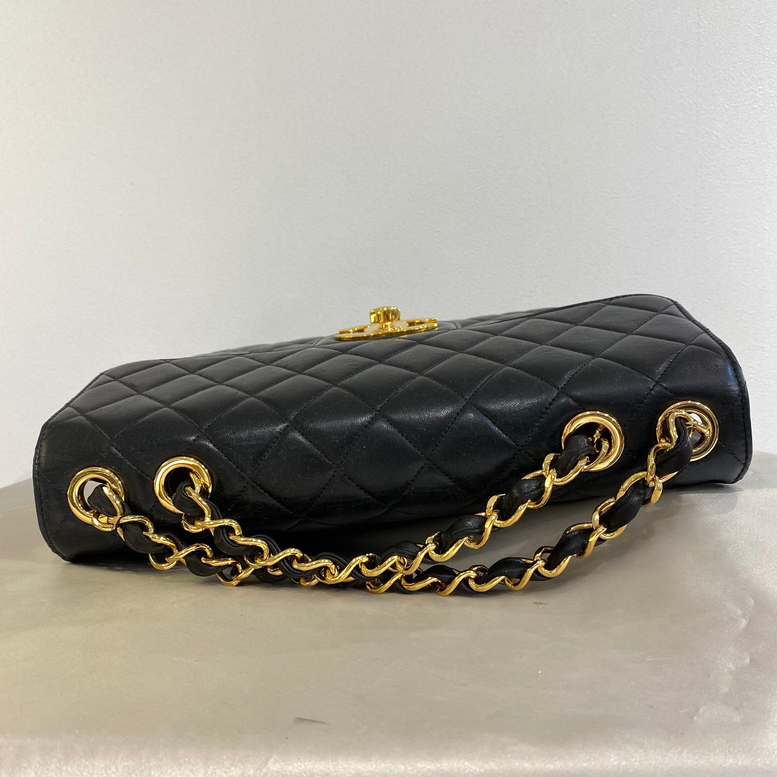 Chanel Chanel Vintage Classic Flap XL CC Black Lambskin GHW #5 90199863