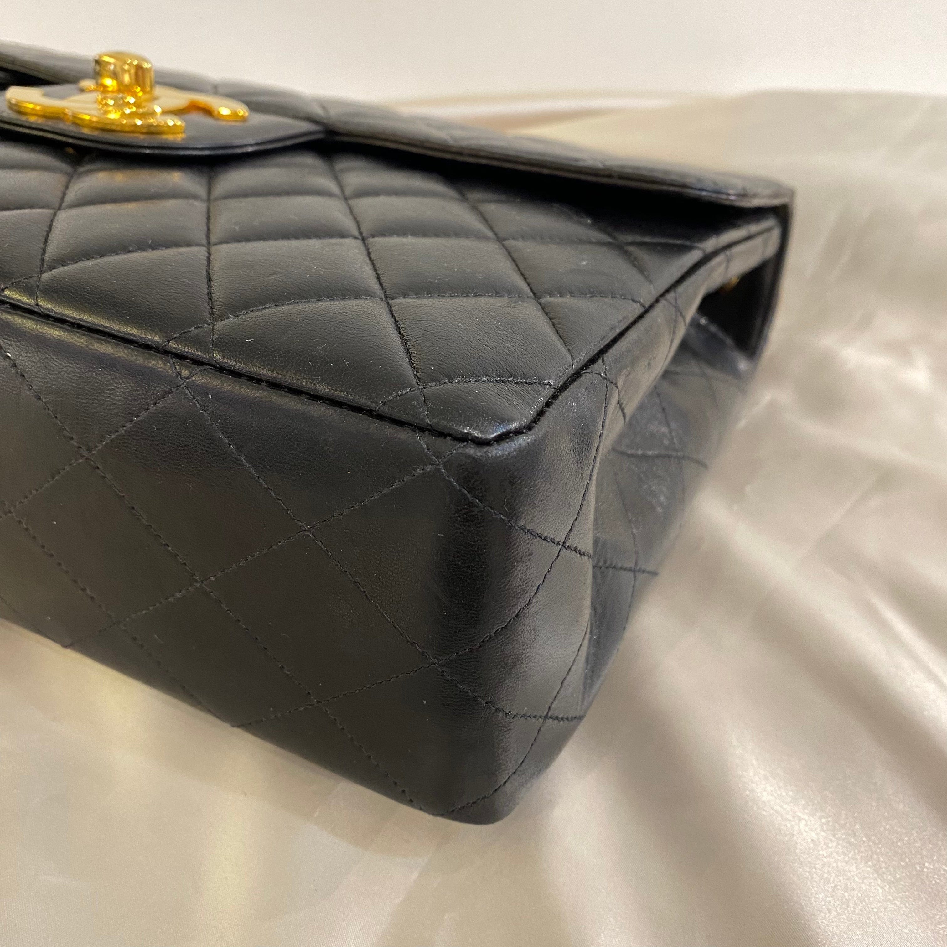 Chanel Chanel Vintage Classic Flap XL CC Black Lambskin GHW #5 90199863