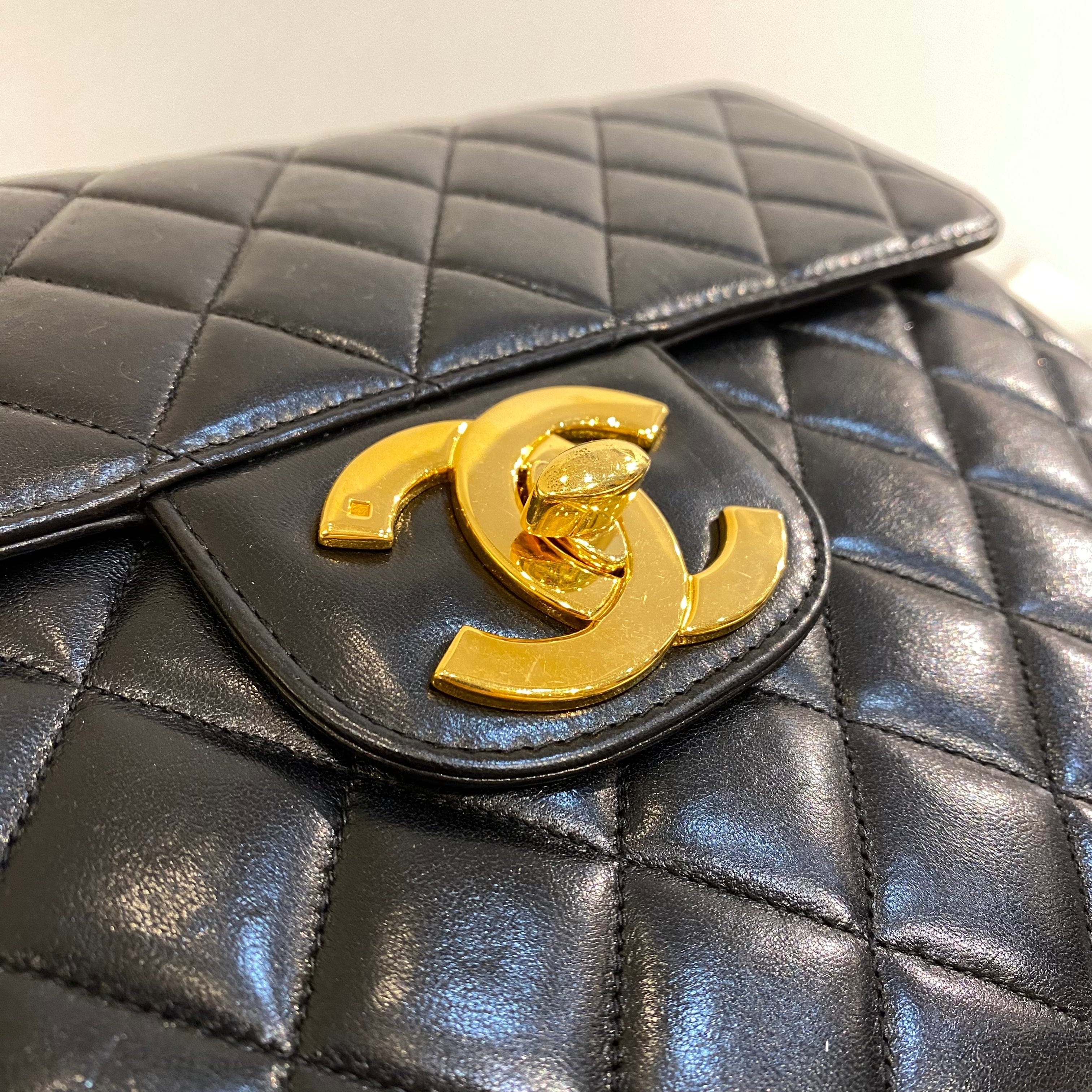 Chanel Chanel Vintage Classic Flap XL CC Black Lambskin GHW #5 90199863