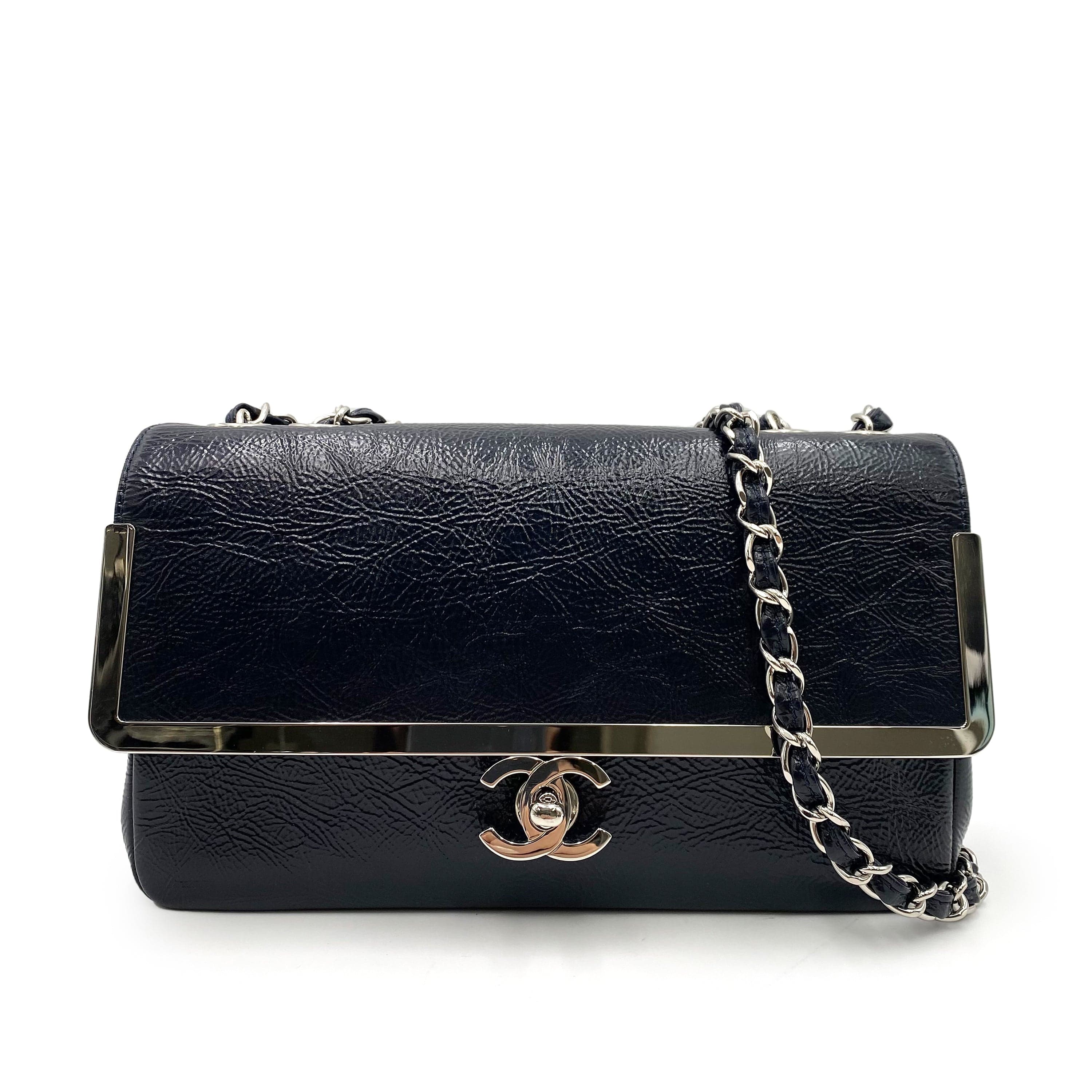 Chanel Chanel Vintage Cocomark Navy Calfskin Metal Trim SHW #11 90238794