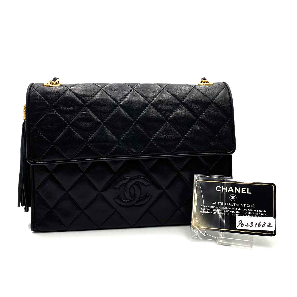 Chanel Chanel Vintage Crossbody Black Lambskin GHW 90231632