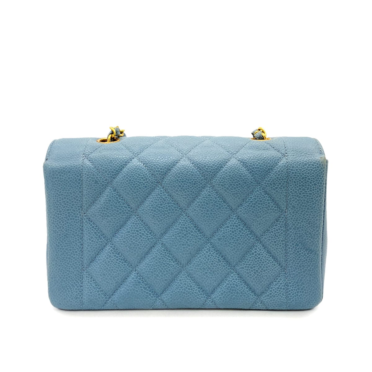 chanel Chanel Vintage Diana Small Grey-Blue Caviar GHW #3 90252875