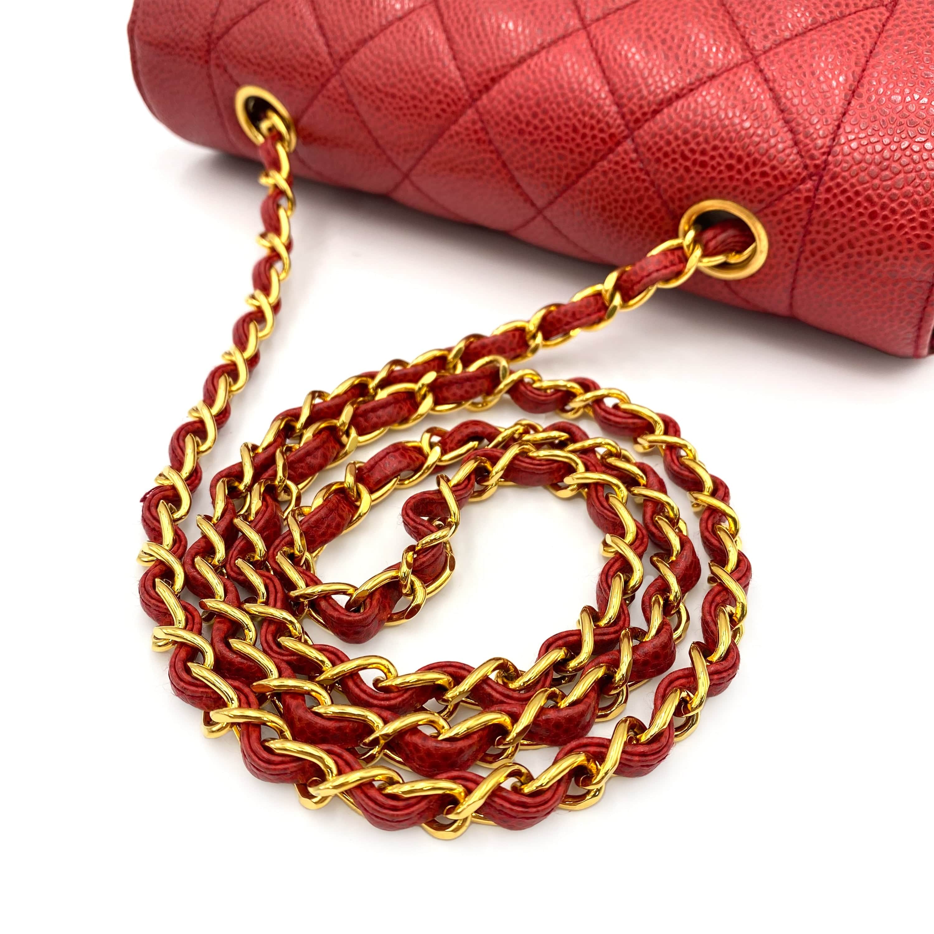 Chanel Chanel Vintage Diana Small Red Caviar GHW #2 90225304