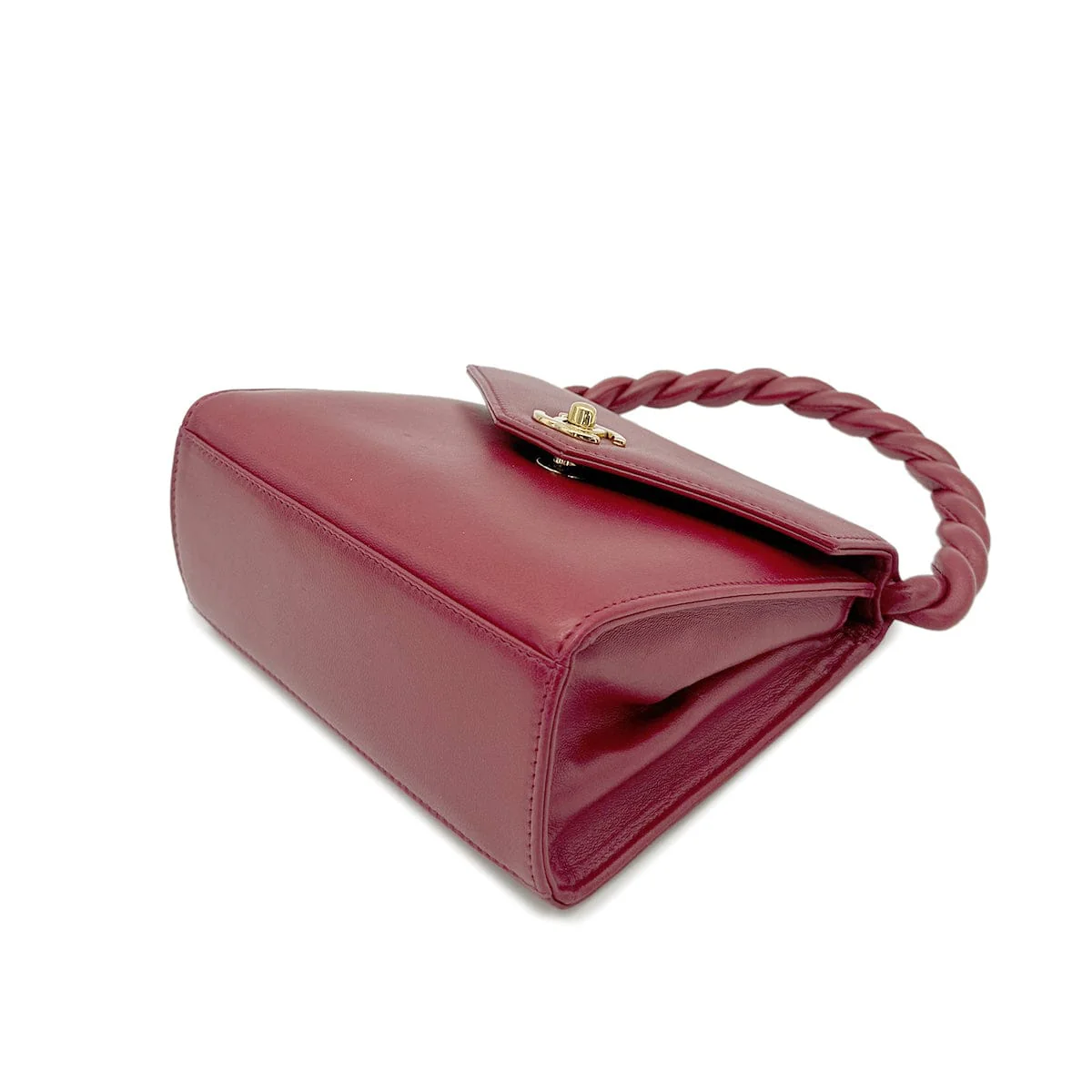 Chanel CHANEL VINTAGE HAND BAG RED LAMB SKIN 90268197