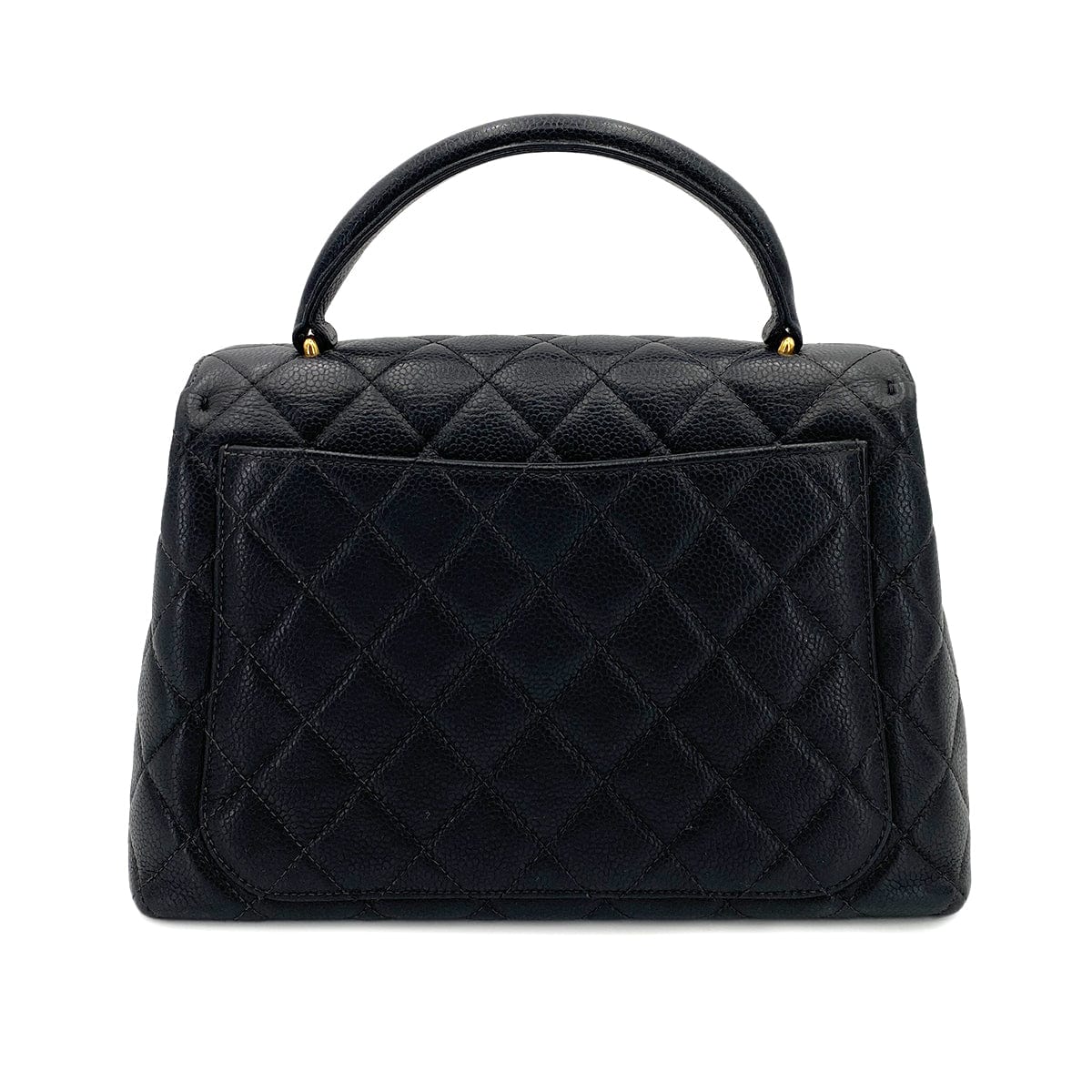 CHANEL CHANEL VINTAGE MATELASSE HAND BAG BLACK CAVIAR SKIN 90245067