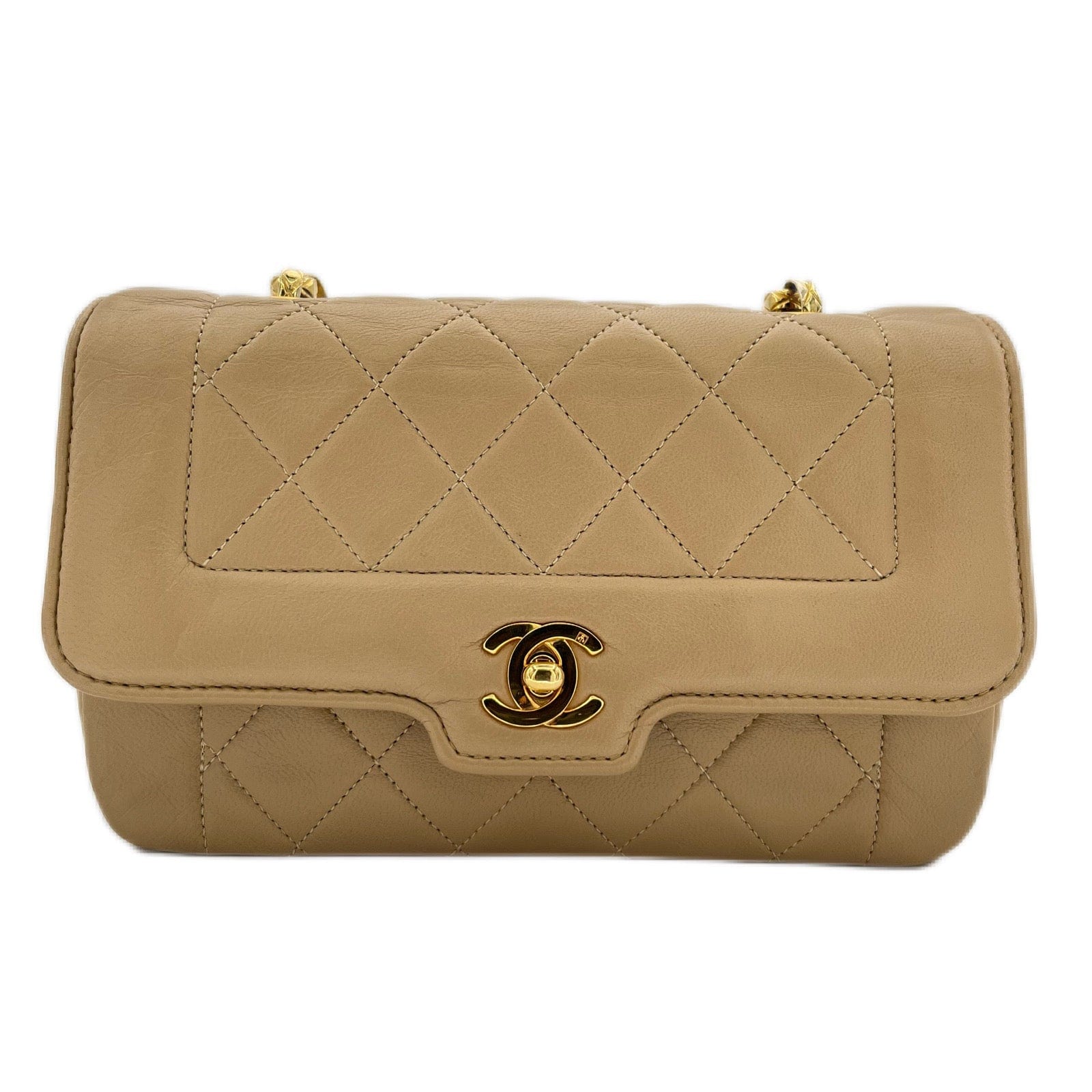 Chanel Chanel Vintage Mini Bijou Beige Lambskin GHW #1