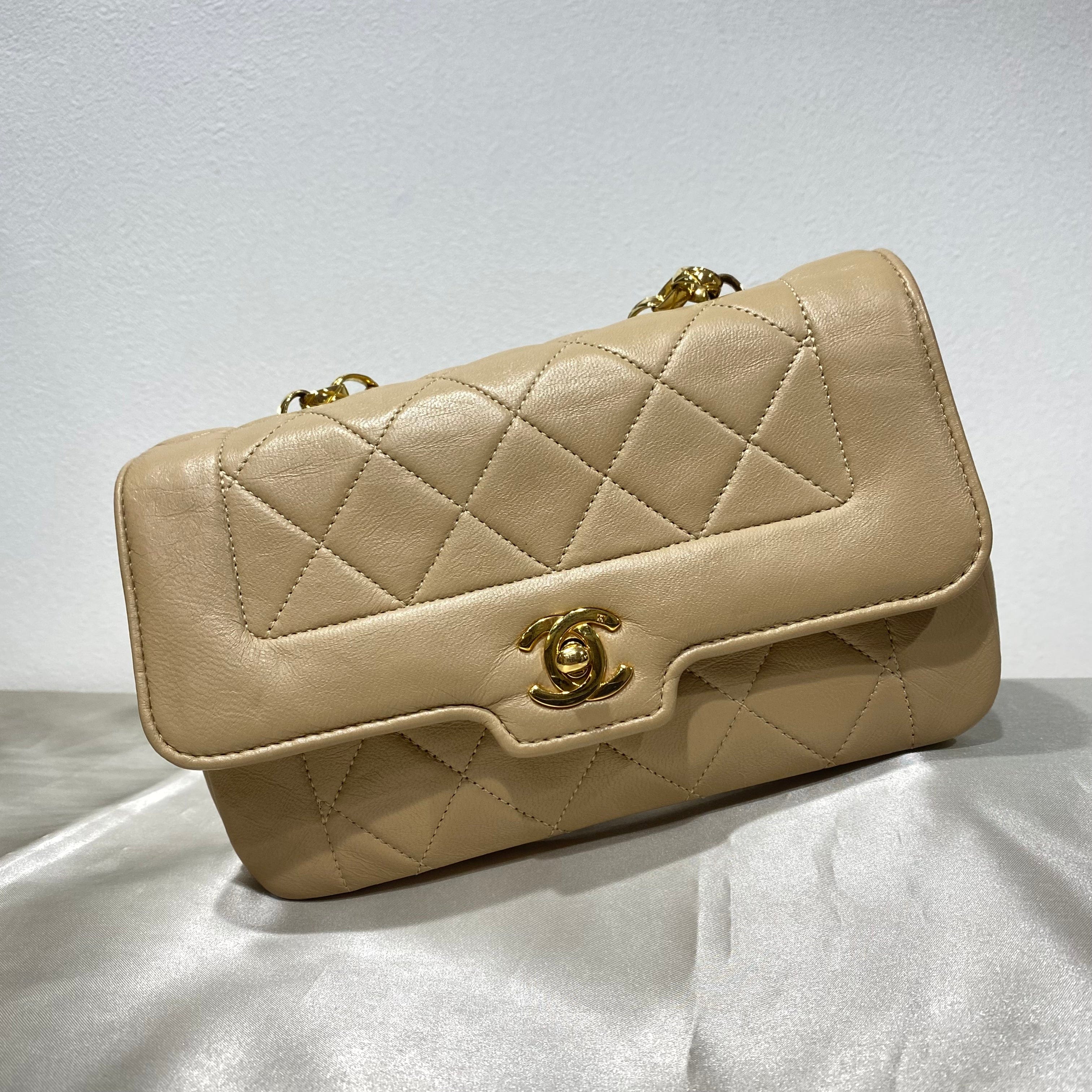 Chanel Chanel Vintage Mini Bijou Beige Lambskin GHW #1