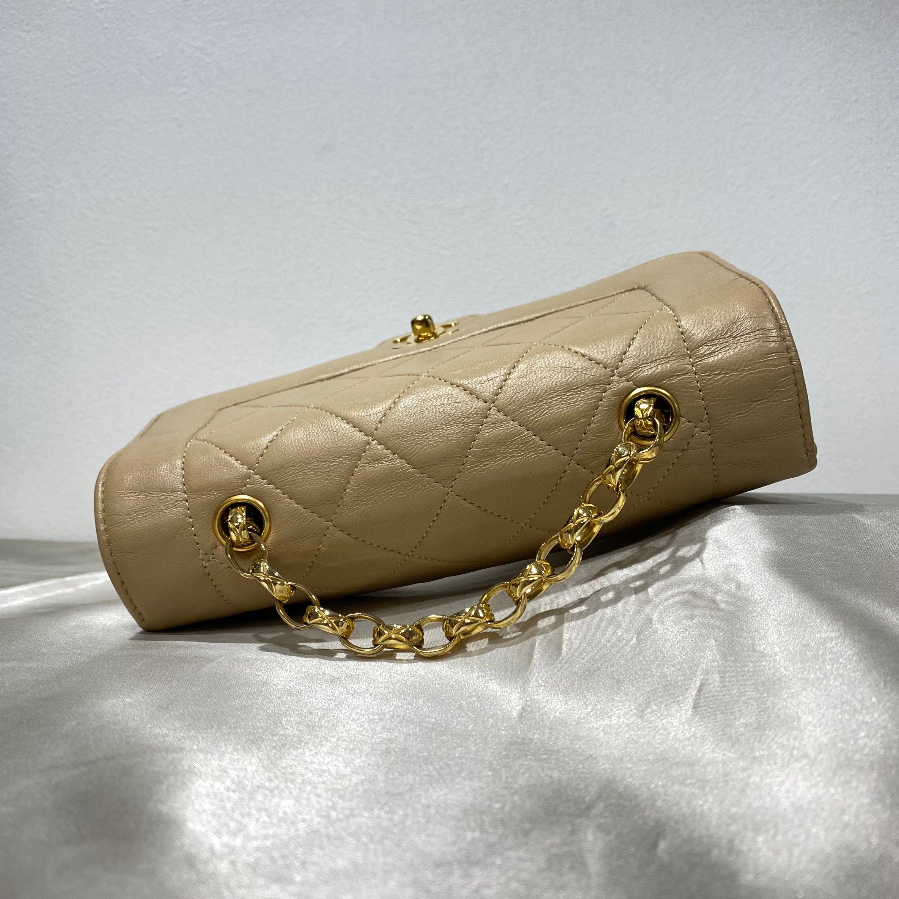 Chanel Chanel Vintage Mini Bijou Beige Lambskin GHW #1