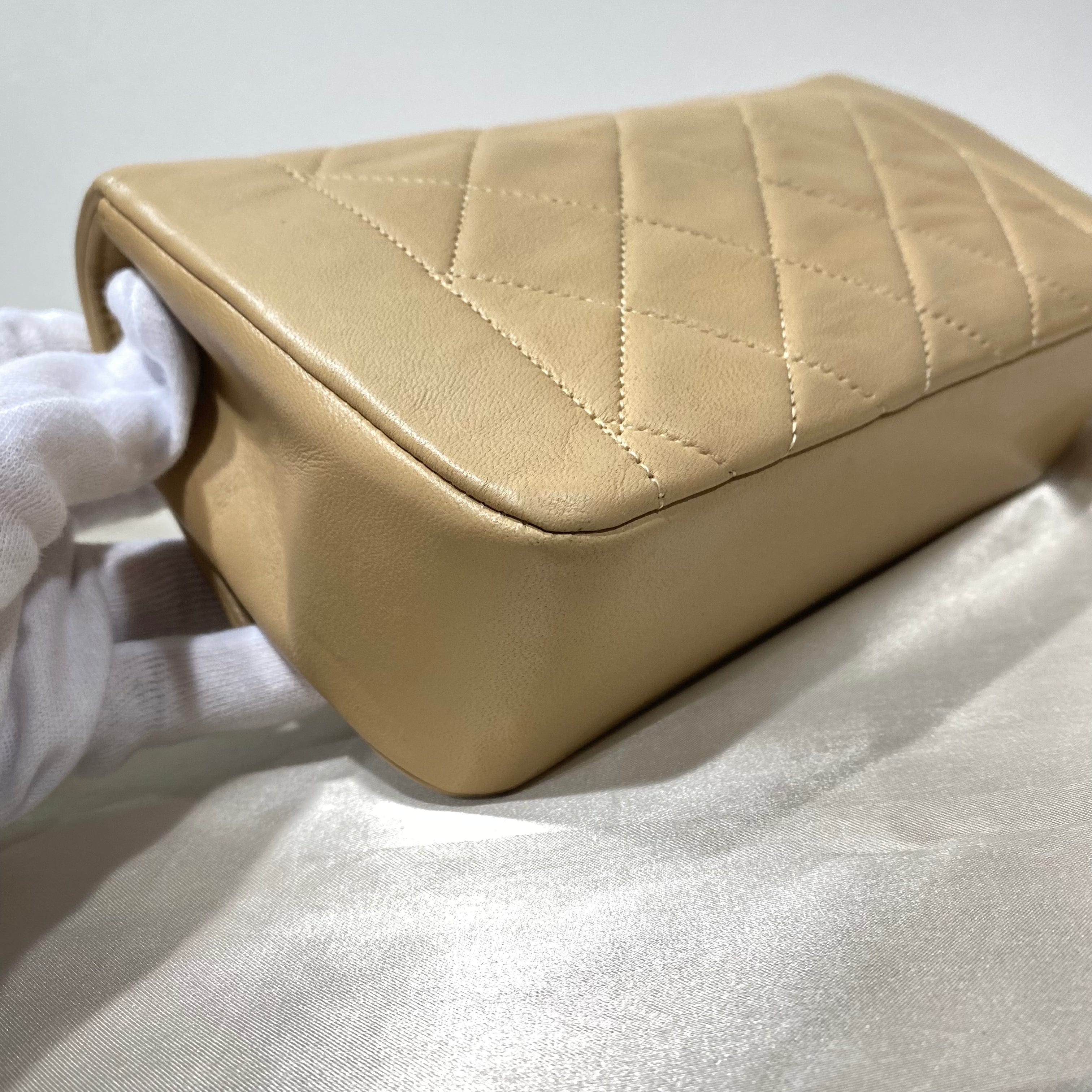 Chanel Chanel Vintage Mini Bijou Beige Lambskin GHW #1