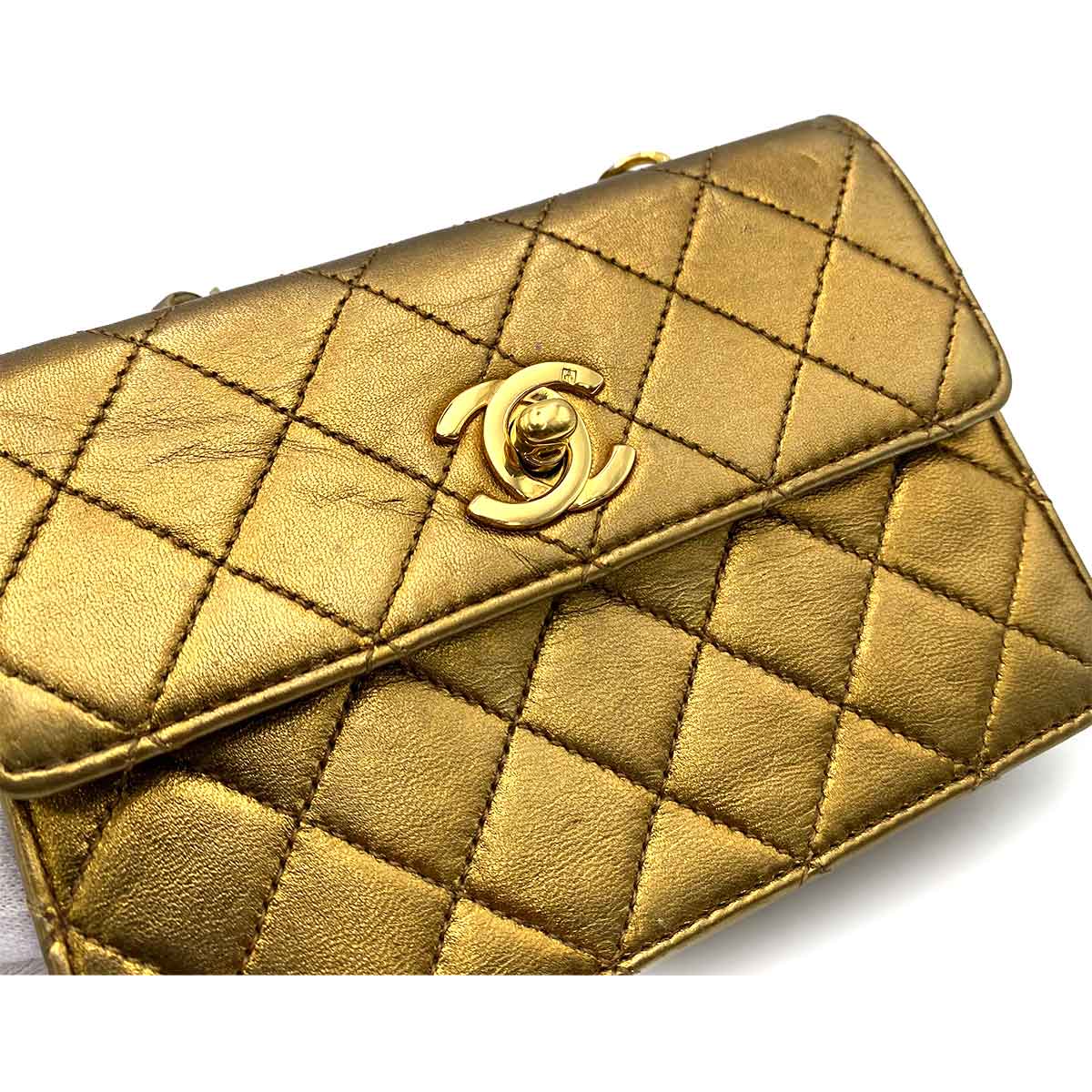 Chanel Chanel Vintage Mini Metallic Bronze Lambskin GHW #0 90232194