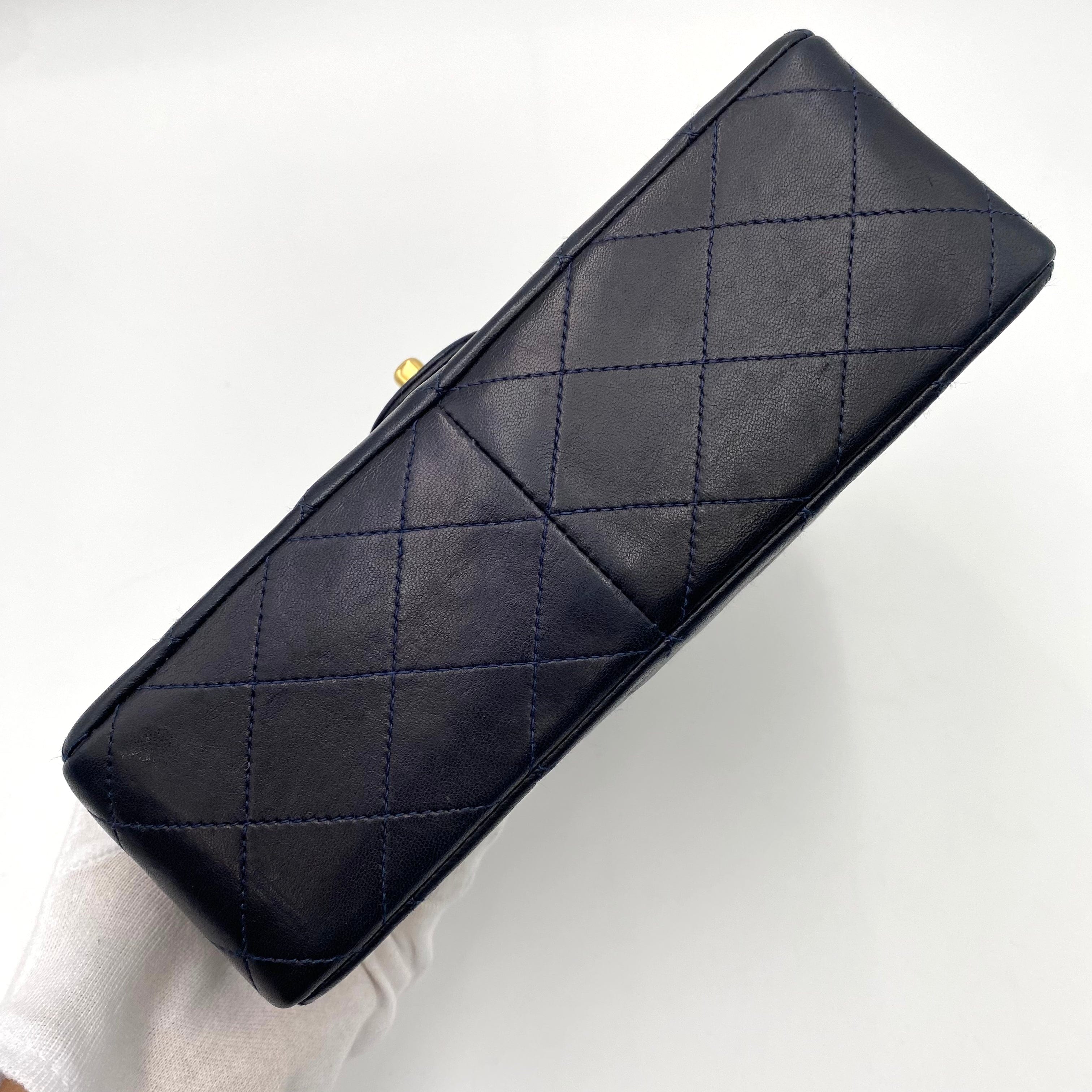 Chanel Chanel Vintage Mini Square 20 Navy Lambskin GHW #2 90220676