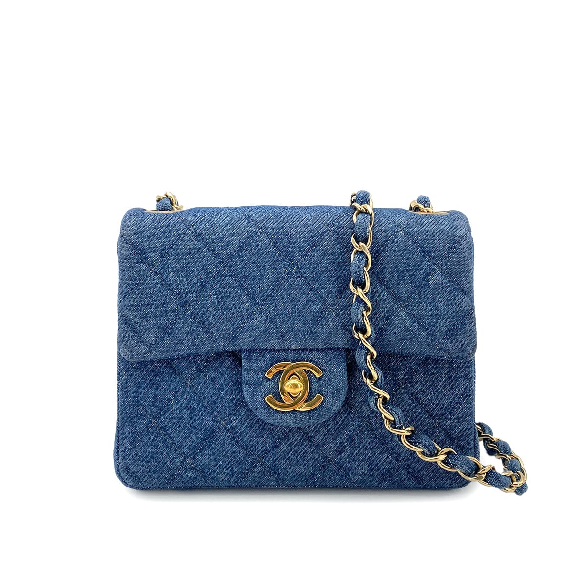 Chanel Chanel Vintage Mini Square Blue Denim GHW #5 90250466