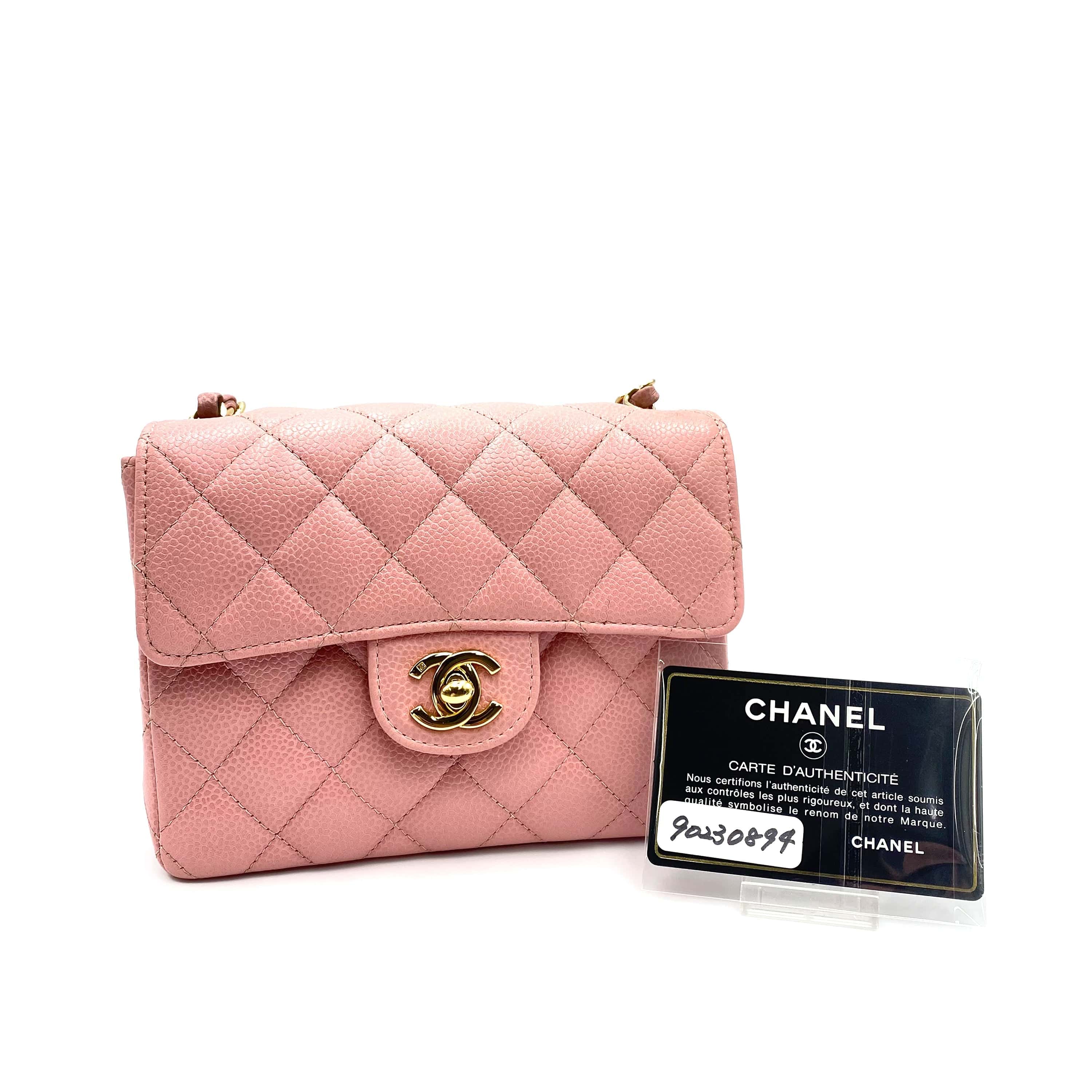 Chanel Chanel Vintage Mini Square Pink Caviar GHW #9 90230894