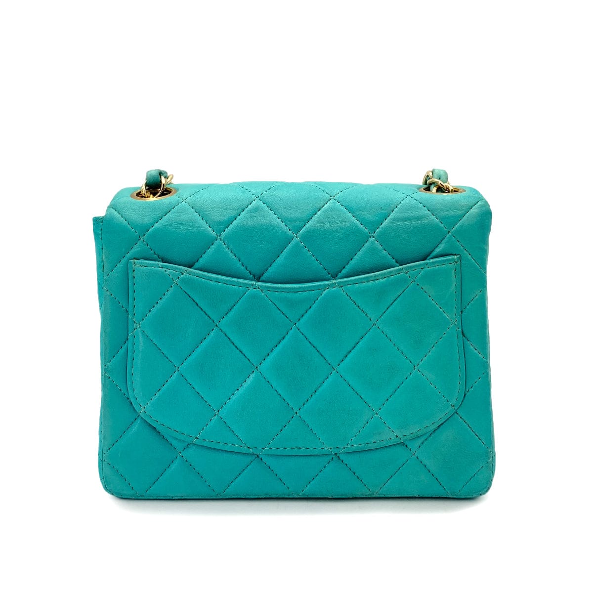 Chanel Chanel Vintage Mini Square Turquoise Lambskin GHW #7 90247997