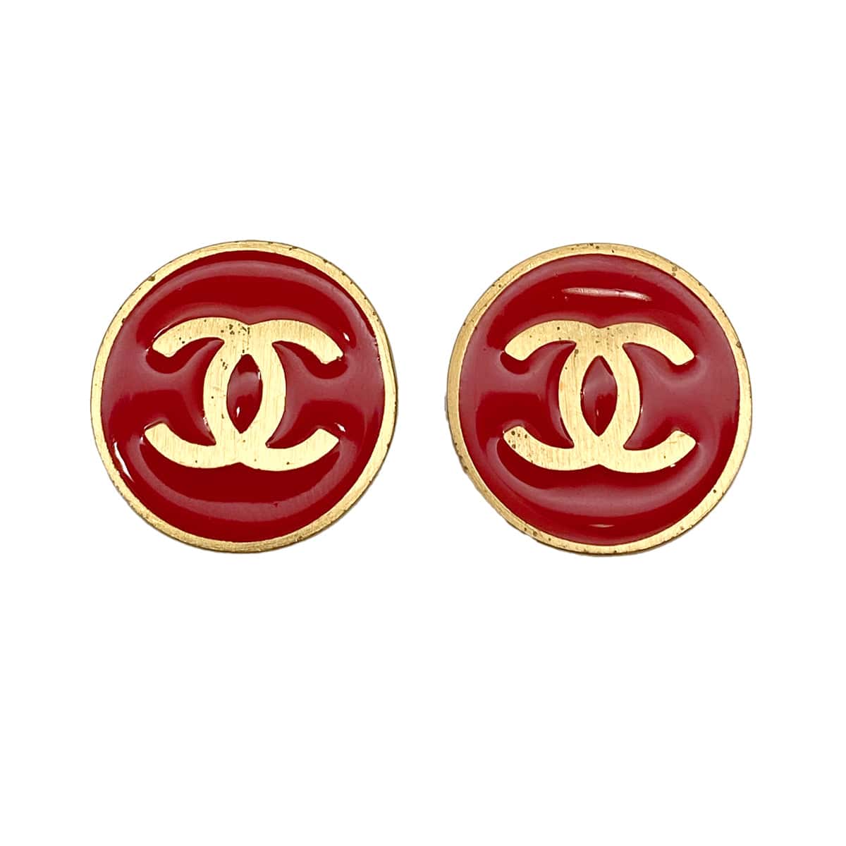 CHANEL Chanel Vintage Round Cocomark Earrings - 90251981