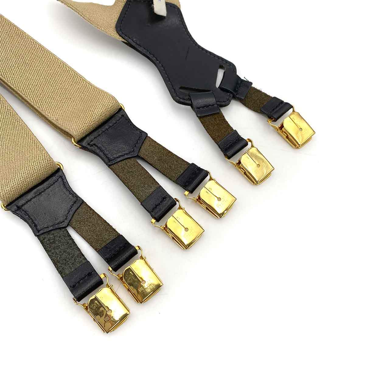 Chanel Chanel Vintage Suspender Beige Black Logos LOGO 90241798