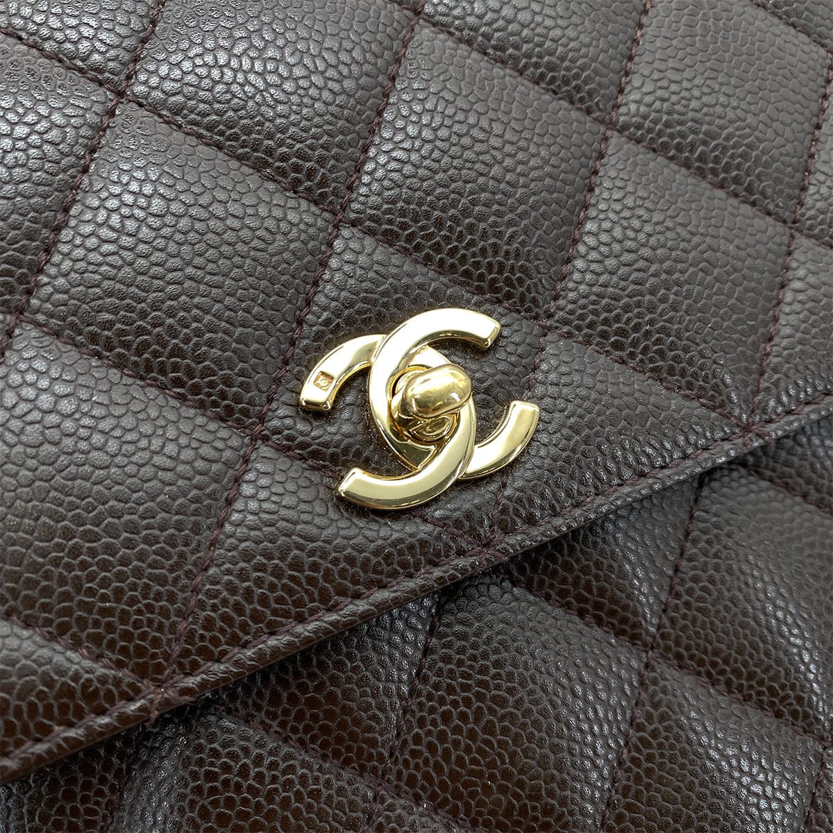 Chanel Chanel Vintage Top Handle Dark Brown Caviar GHW #5 90250468