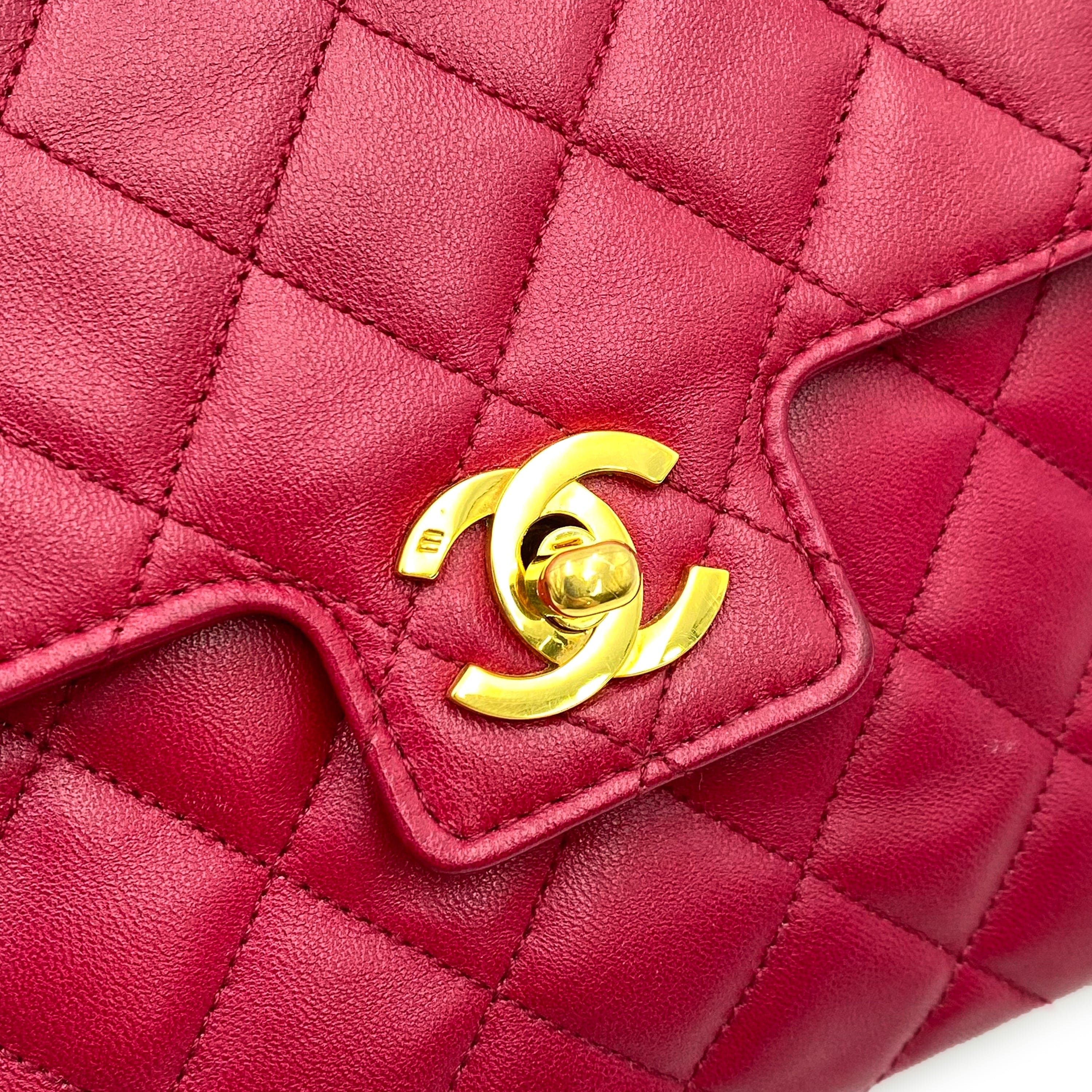 Chanel Chanel Vintage Top Handle Fuchsia Lambskin GHW #1