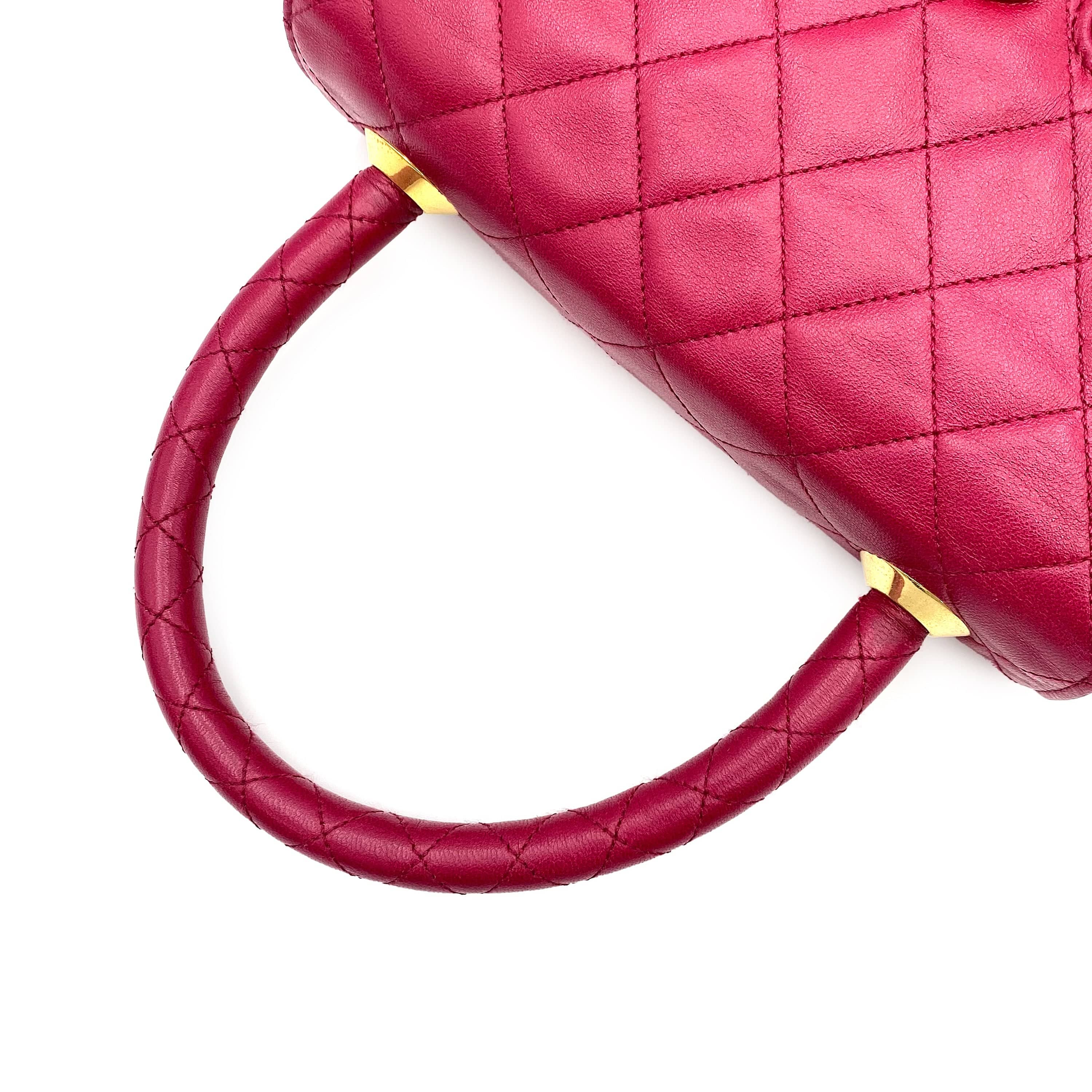 Chanel Chanel Vintage Top Handle Fuchsia Lambskin GHW #1