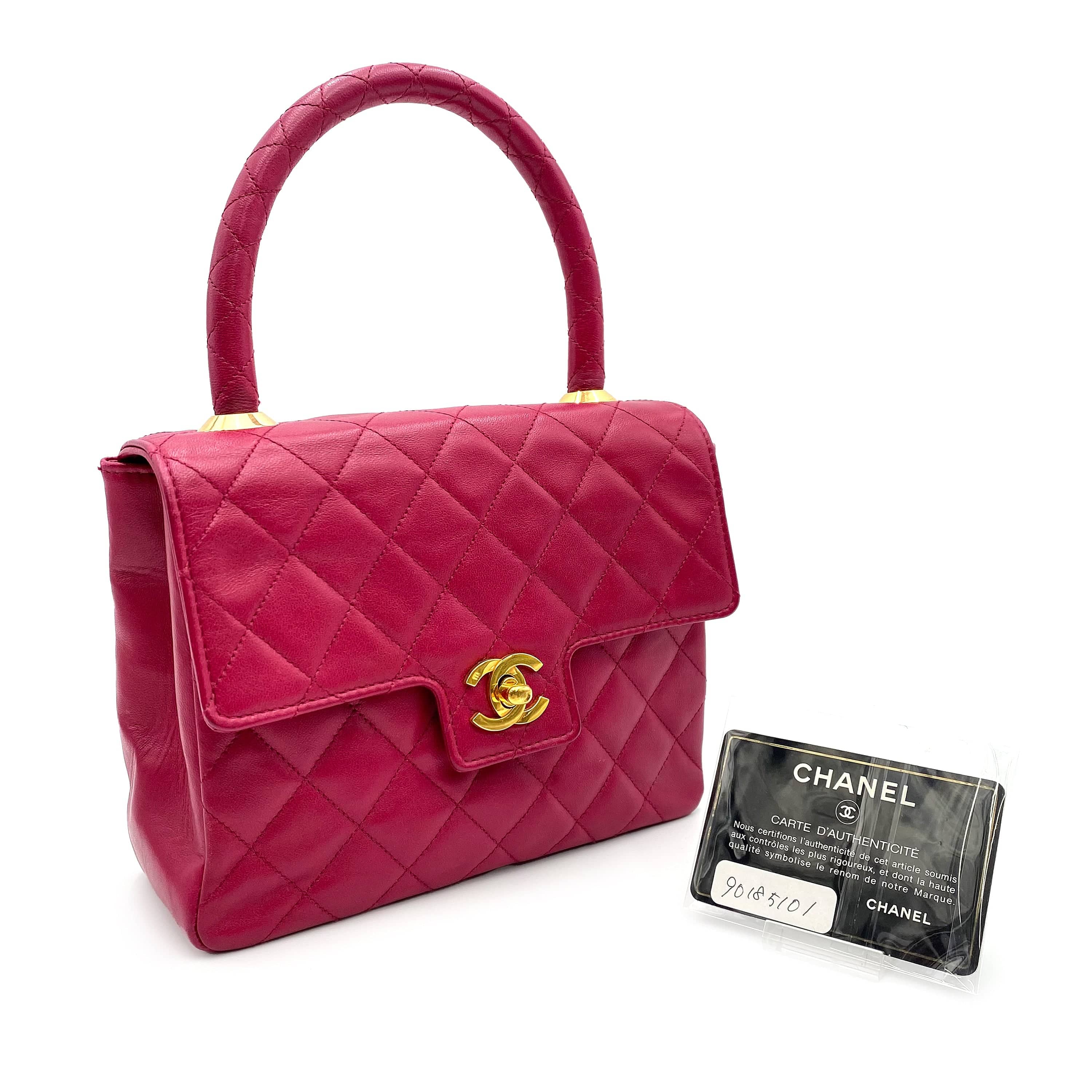 Chanel Chanel Vintage Top Handle Fuchsia Lambskin GHW #1