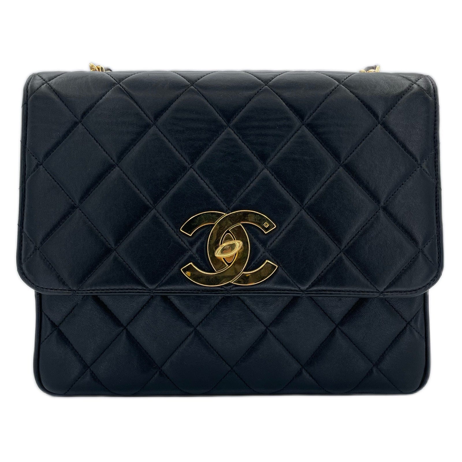 Chanel Chanel Vintage XL CC Satchel Black Lambskin GHW #3