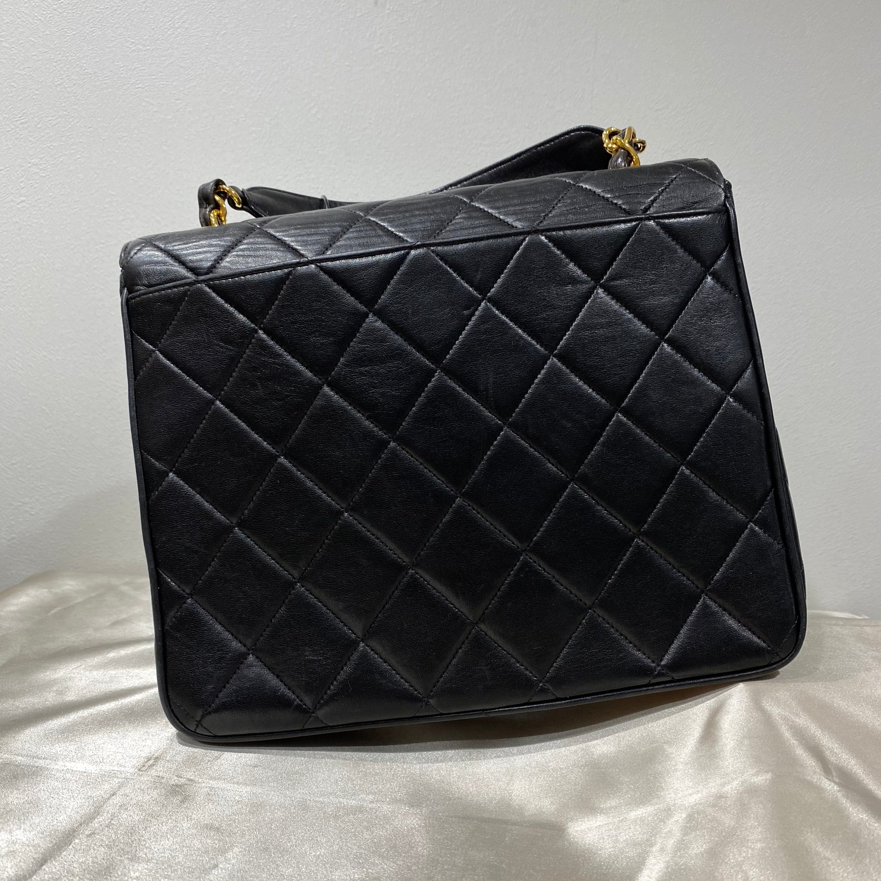 Chanel Chanel Vintage XL CC Satchel Black Lambskin GHW #3