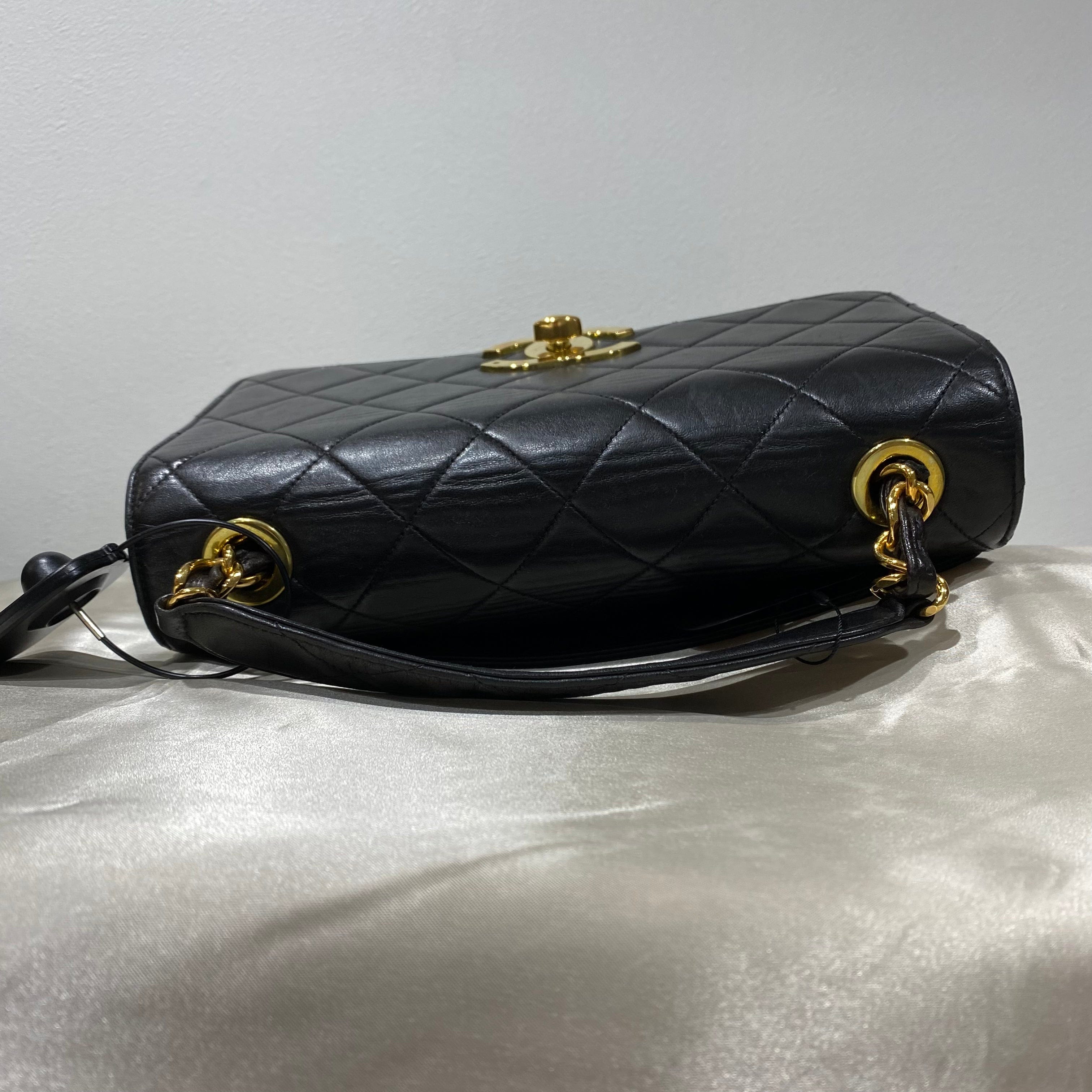 Chanel Chanel Vintage XL CC Satchel Black Lambskin GHW #3