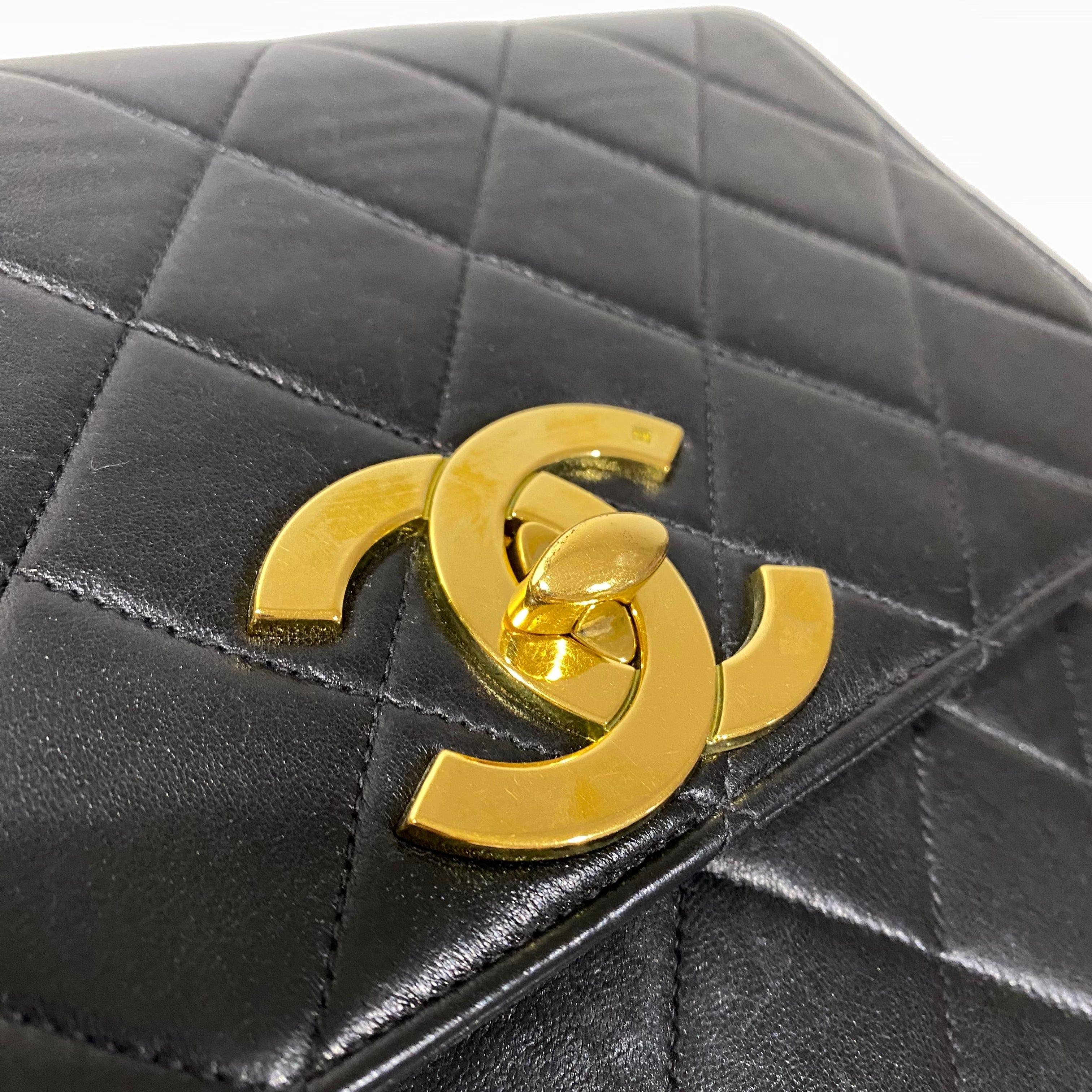 Chanel Chanel Vintage XL CC Satchel Black Lambskin GHW #3