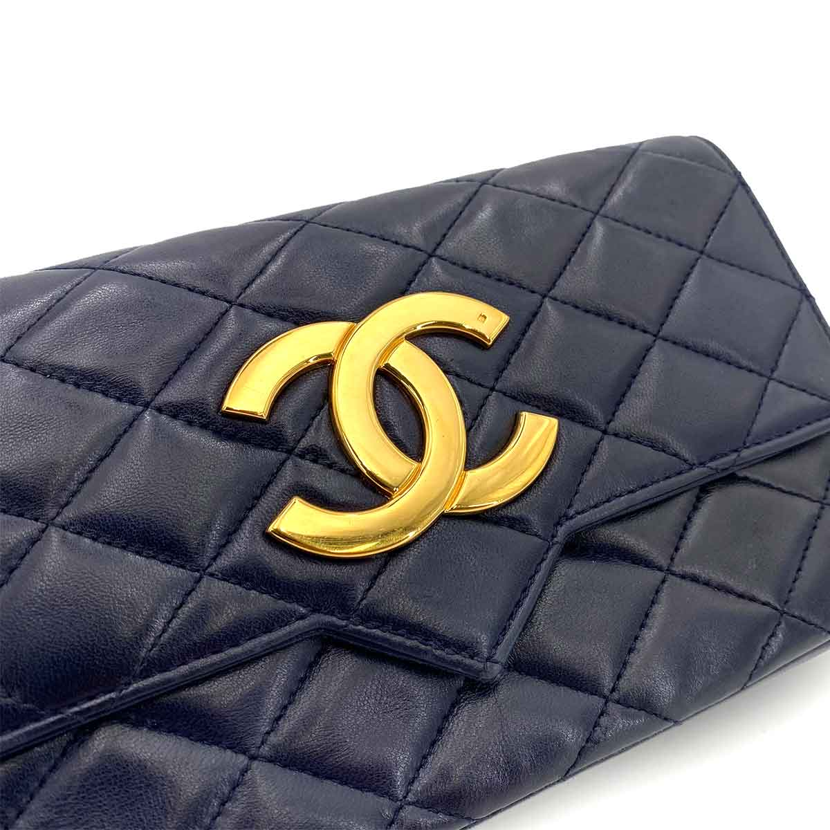 CHANEL Chanel Vintage XXL CC Navy Lambskin GHW #1 90242971