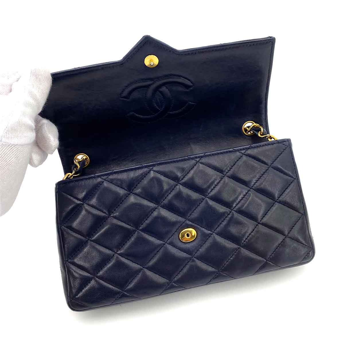 CHANEL Chanel Vintage XXL CC Navy Lambskin GHW #1 90242971