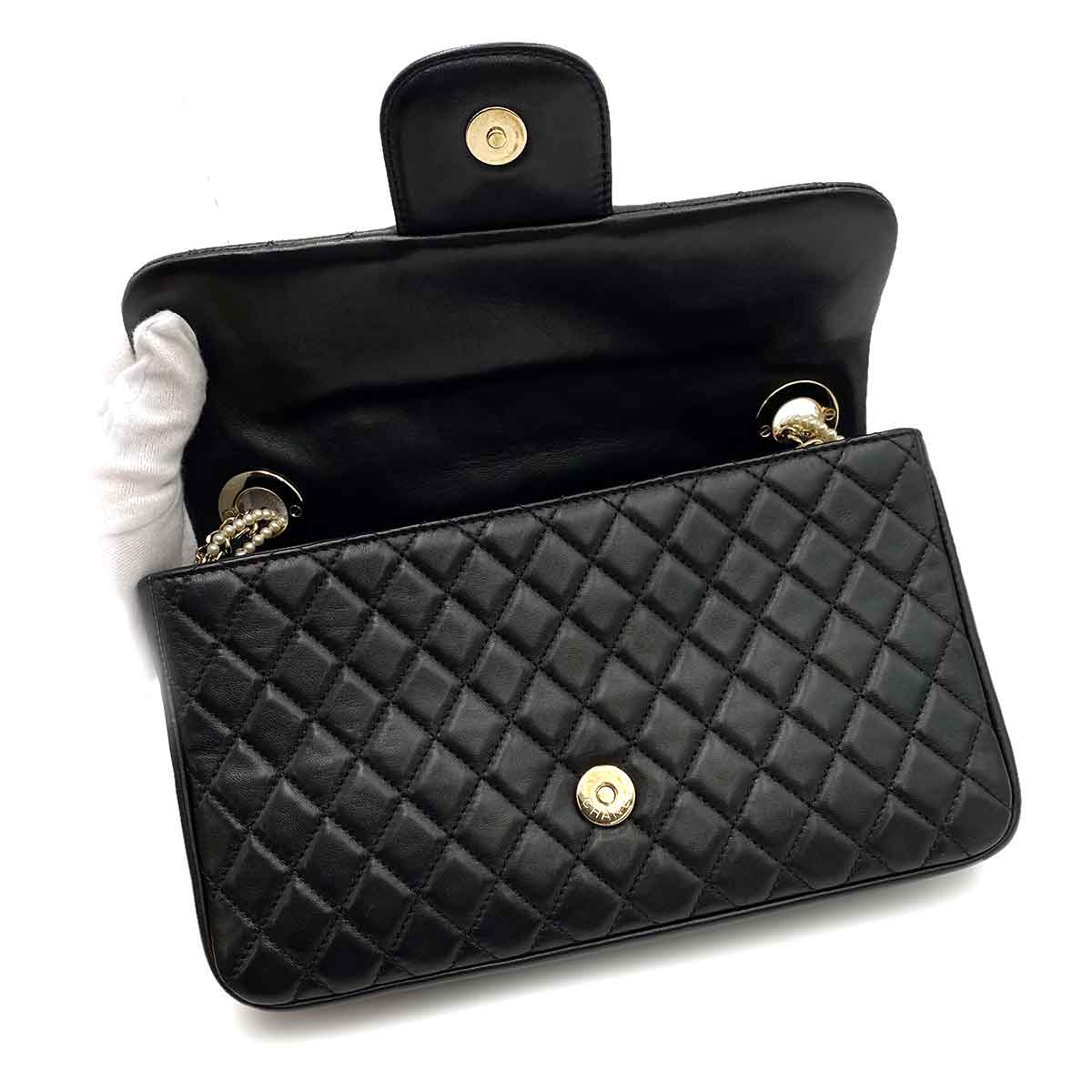 chanel CHANEL WESTMINSTER BLACK LAMB SKIN 90237333