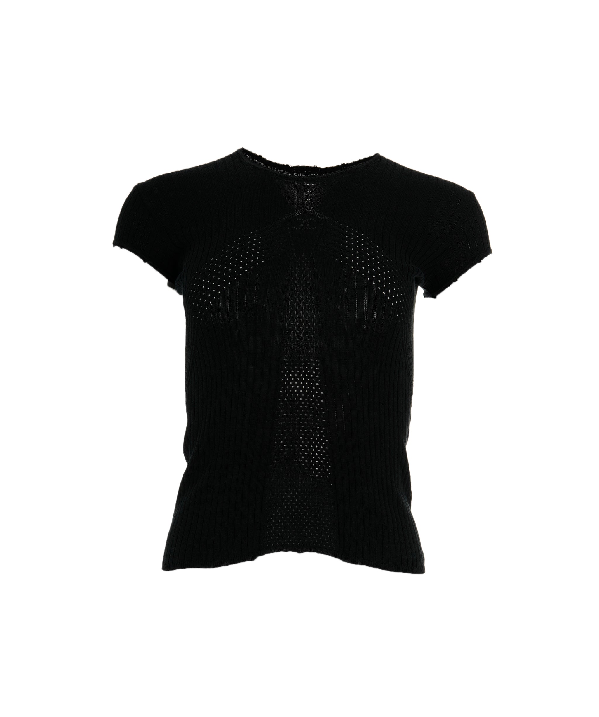 Chanel Chanel 04P CC Rib Knit Black ASL8308