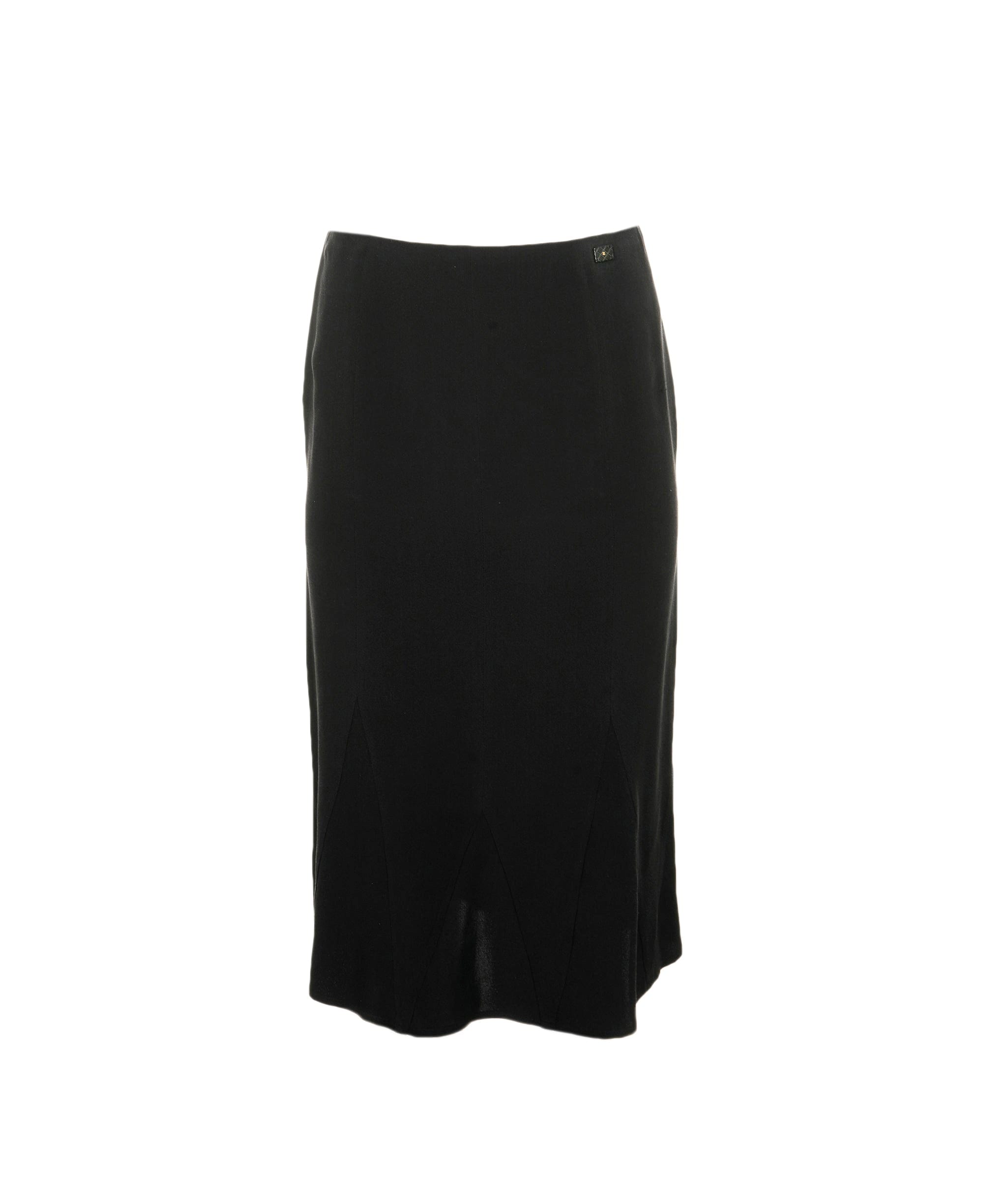 Chanel Chanel 100% silk black midi skirt - AJC0087