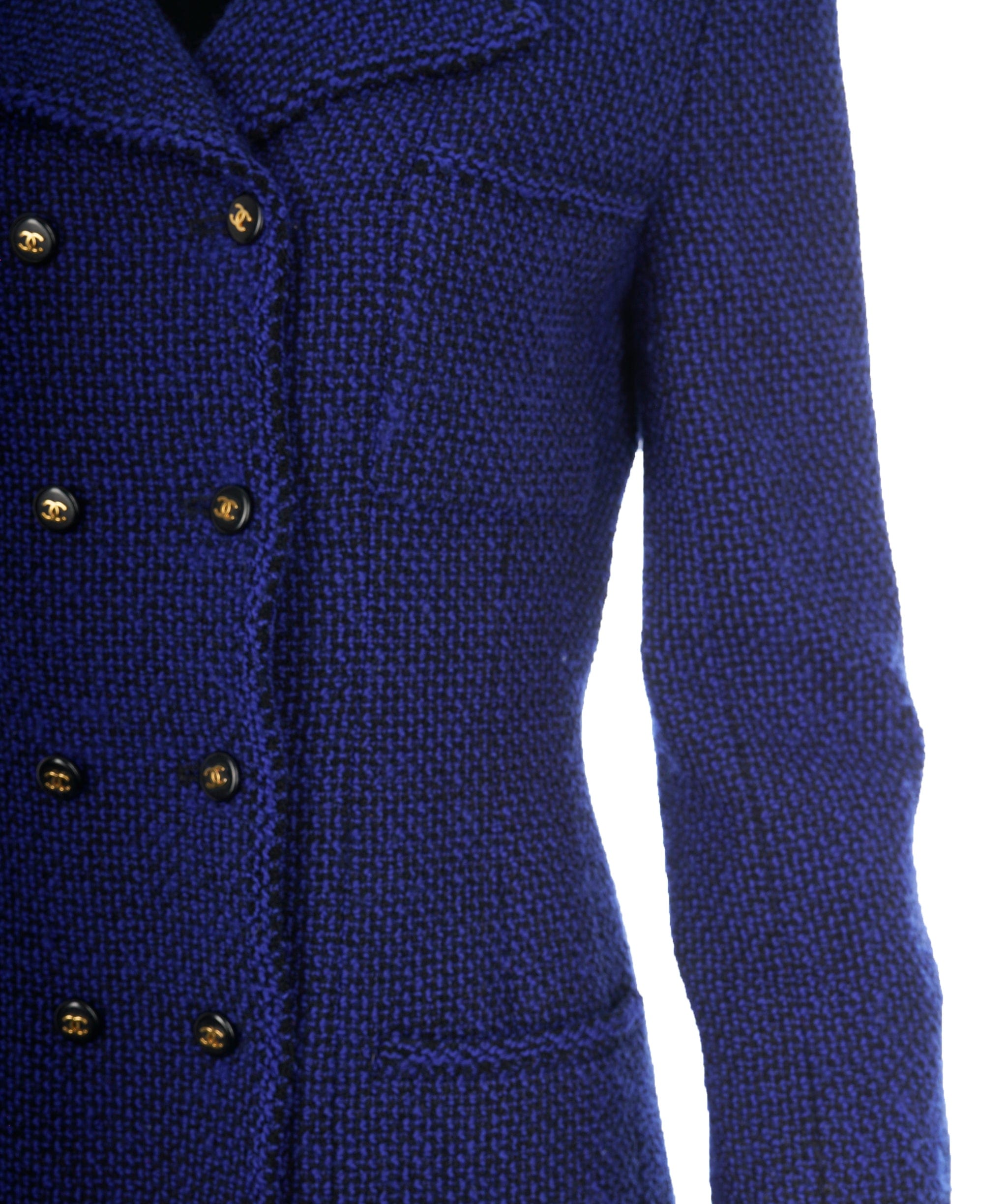 Chanel Chanel 4-Pocket Jacket Blue Electric Tweed SKC1390