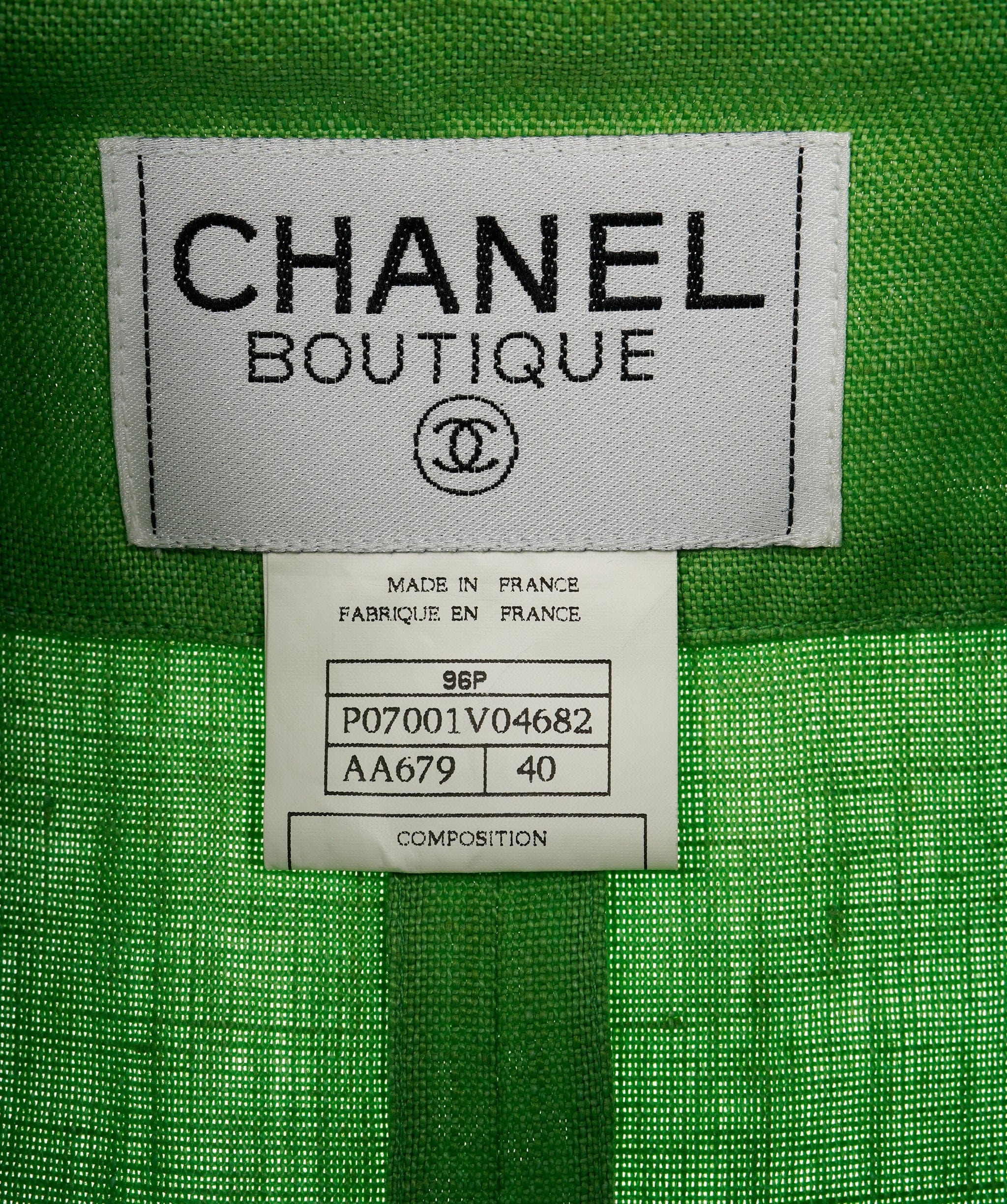 Chanel Chanel 95P Linen Jacket Green ASL8247