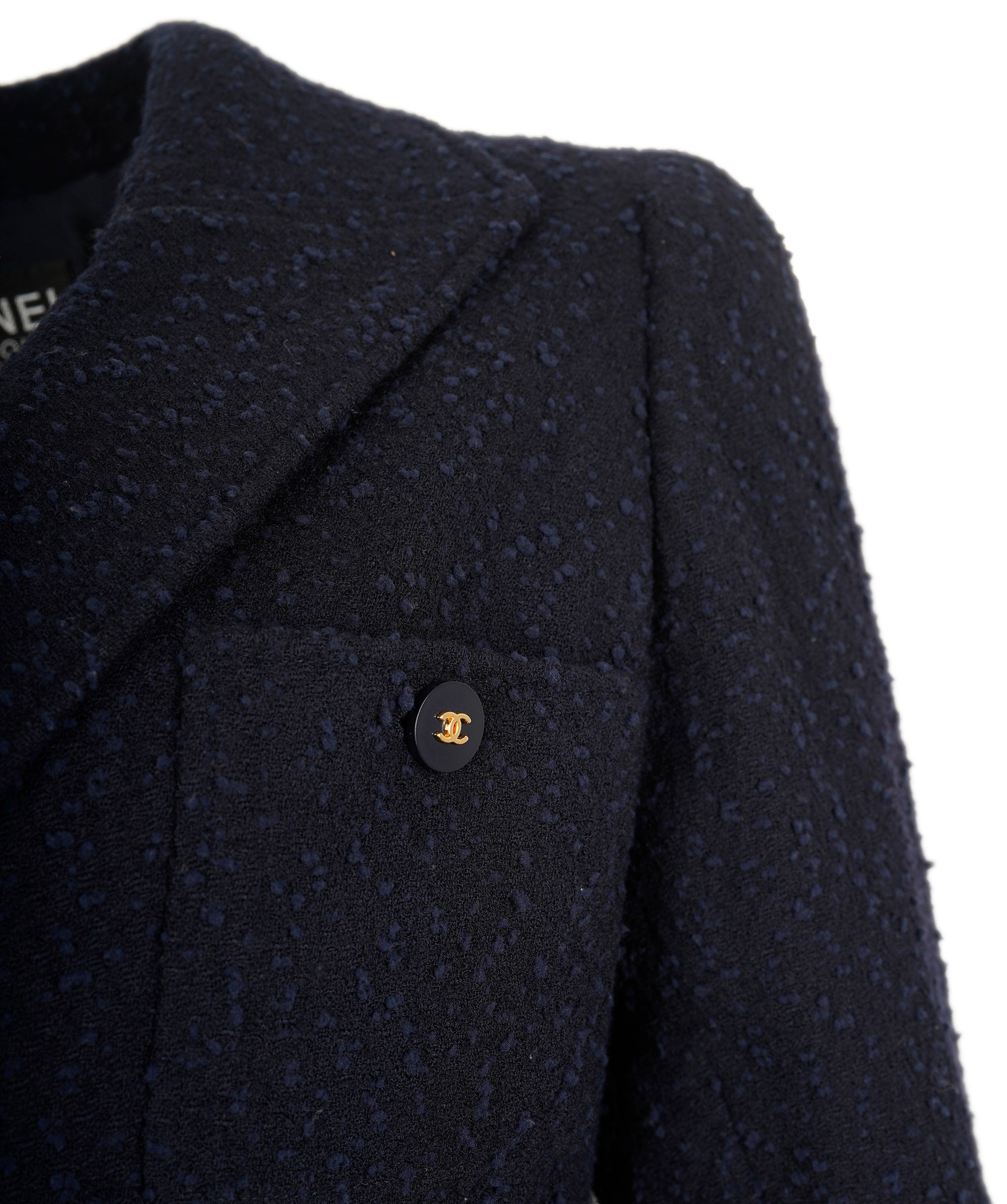 Chanel Chanel 97C Tweed Jacket Navy #44 ASL9237