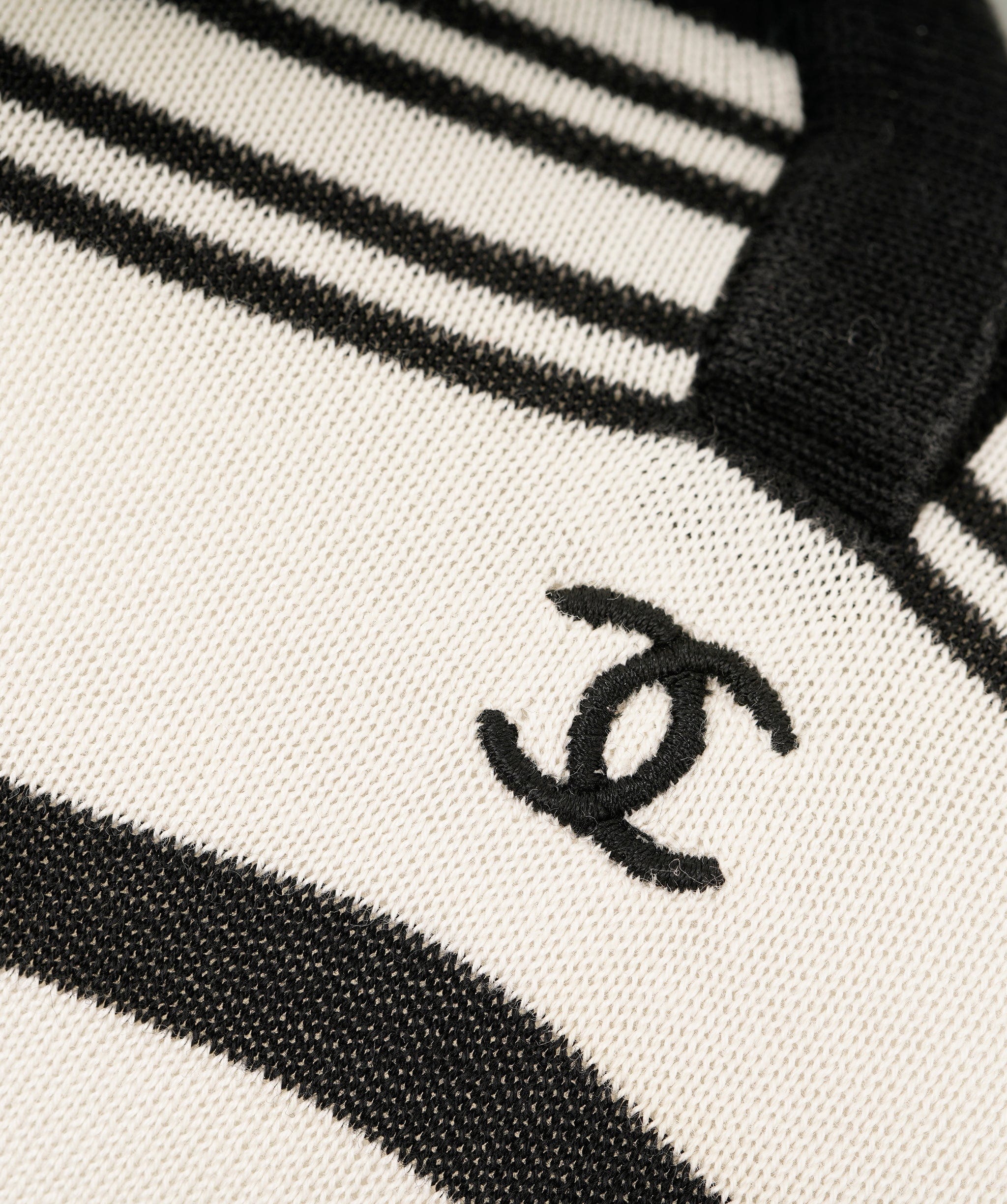 Chanel Chanel 98P Stripe Knit Polo ASL8869