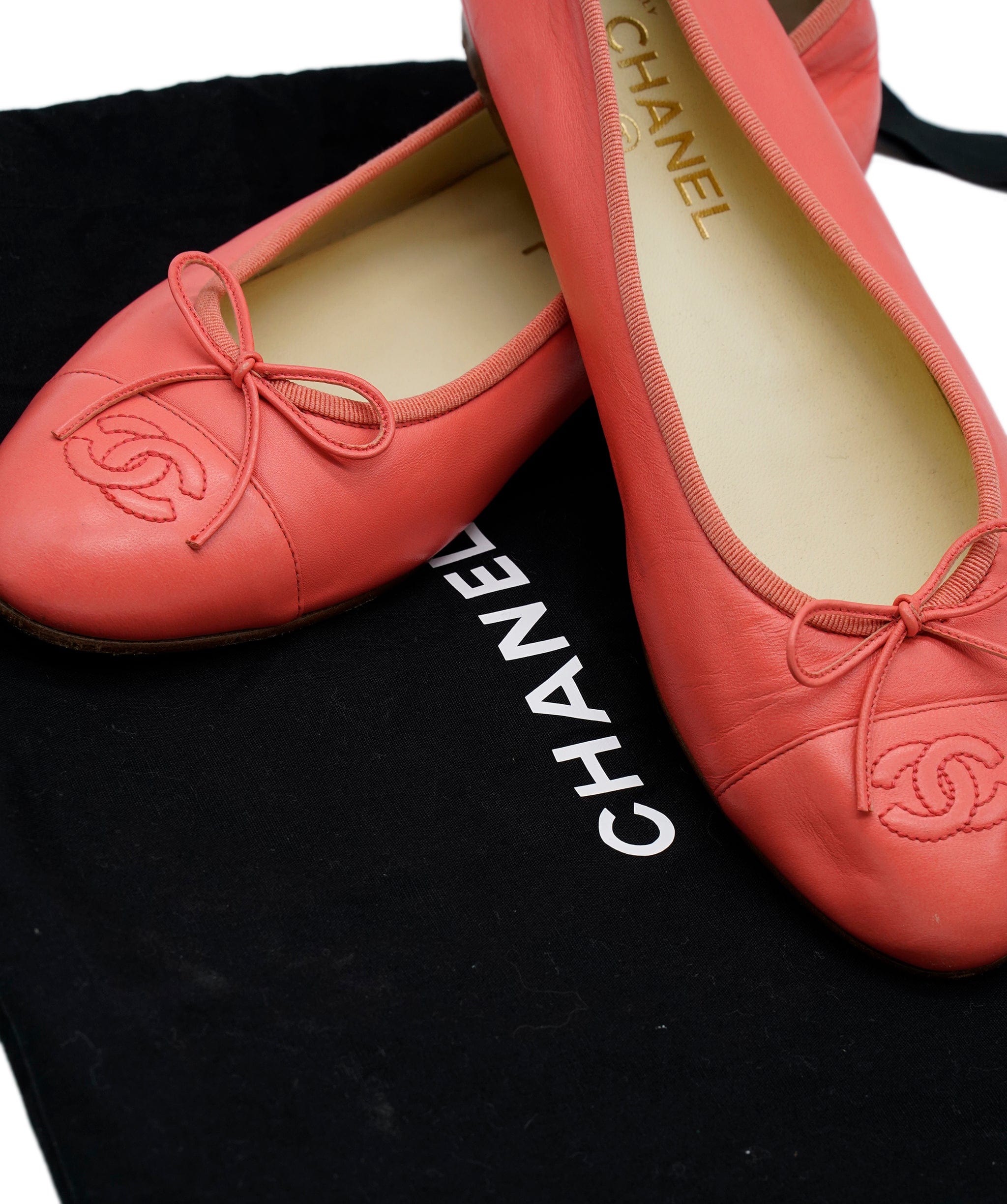 Chanel Chanel ballerina pumps coral pink - ASL8527