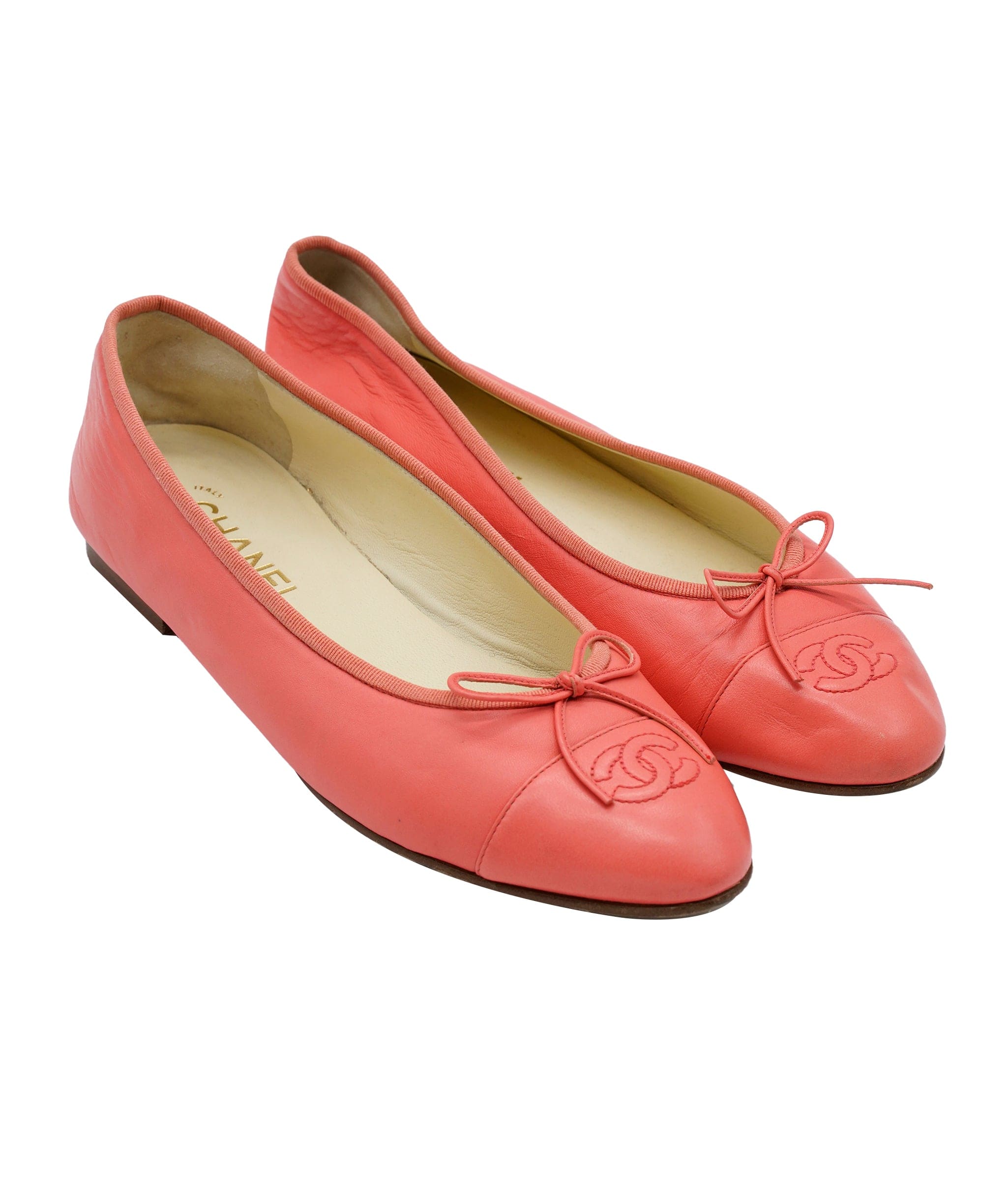 Chanel Chanel ballerina pumps coral pink - ASL8527