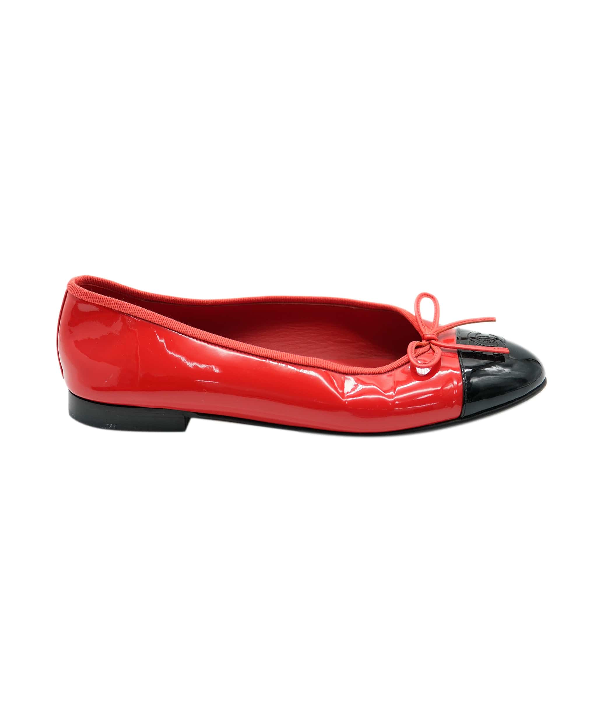 Chanel Chanel ballerinas flat red and black 38.5 AVC1318