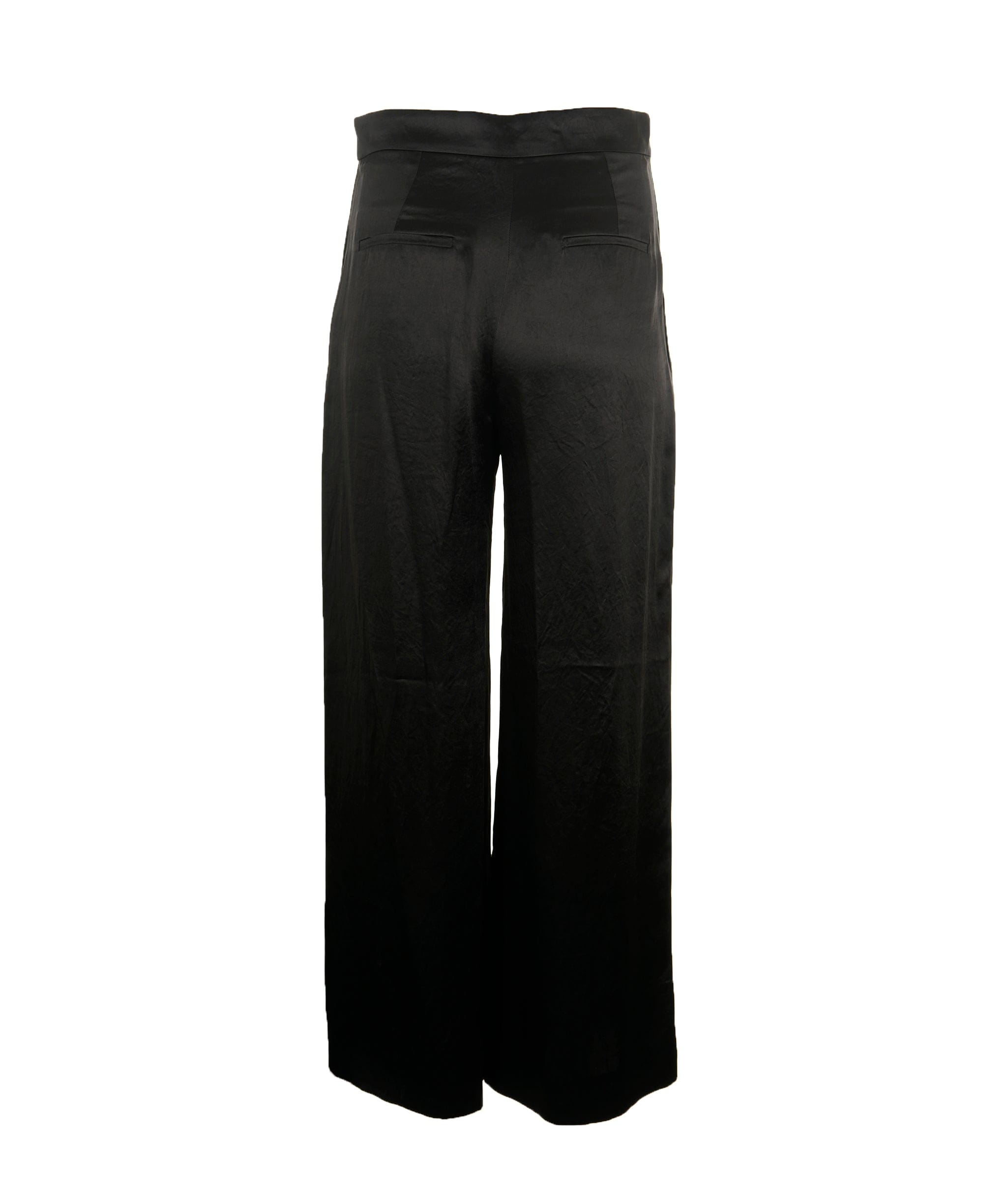 Chanel Chanel Black Wide-Leg Trouser with CC Logo Button Detailing FR 38 (UK 10) ASL9298