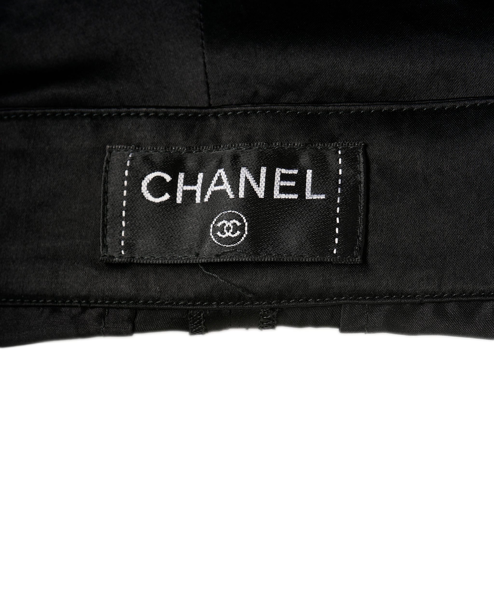 Chanel Chanel Black Wide-Leg Trouser with CC Logo Button Detailing FR 38 (UK 10) ASL9298