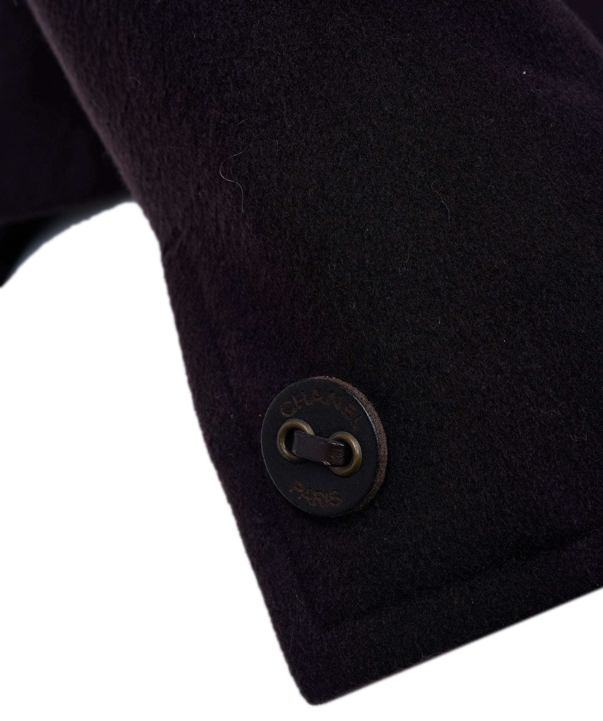 Chanel Chanel Brown Cashmere Jacket with Leather Buttons ASL9682